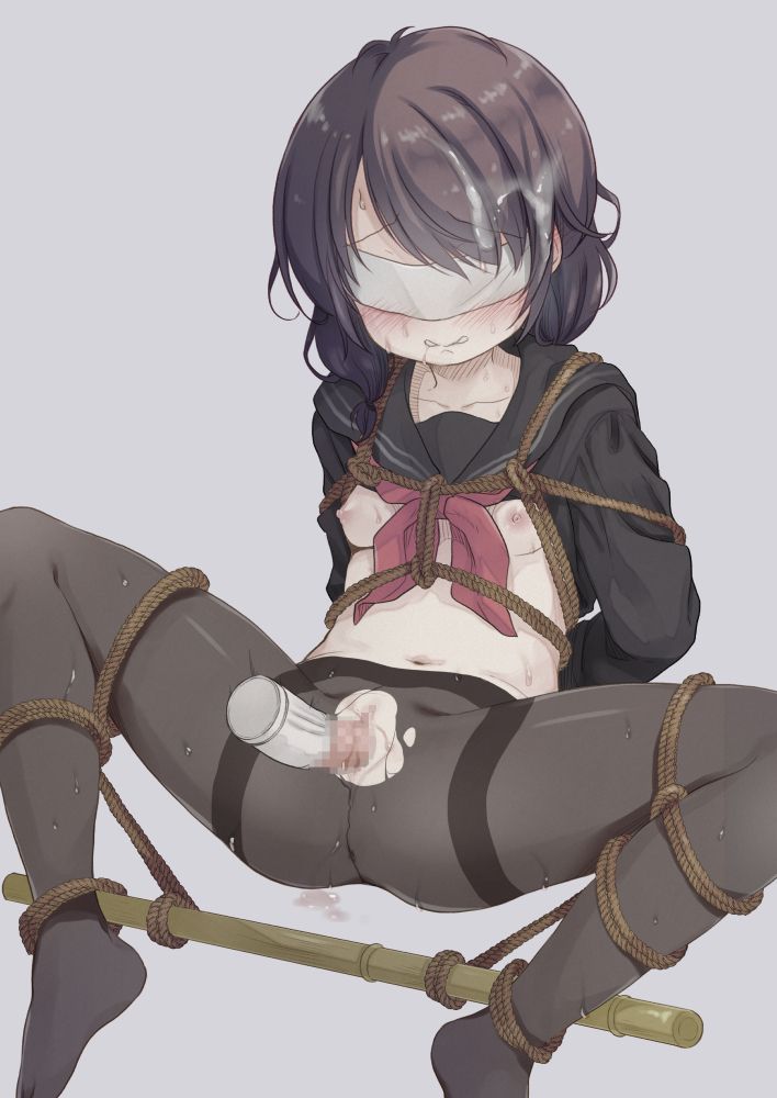 【制服女子緊縛拘束】制服姿のJC/JKのセーラー服やそのぷりぷり柔肌に荒縄が食い込む制服女子児童緊縛拘束中のエロ画像！
