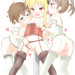 【耳舐めレズエッチ】女の子同士のレズエッチで耳舐め、耳責めしてる美少女たちのレズ姿二次エロ画像
