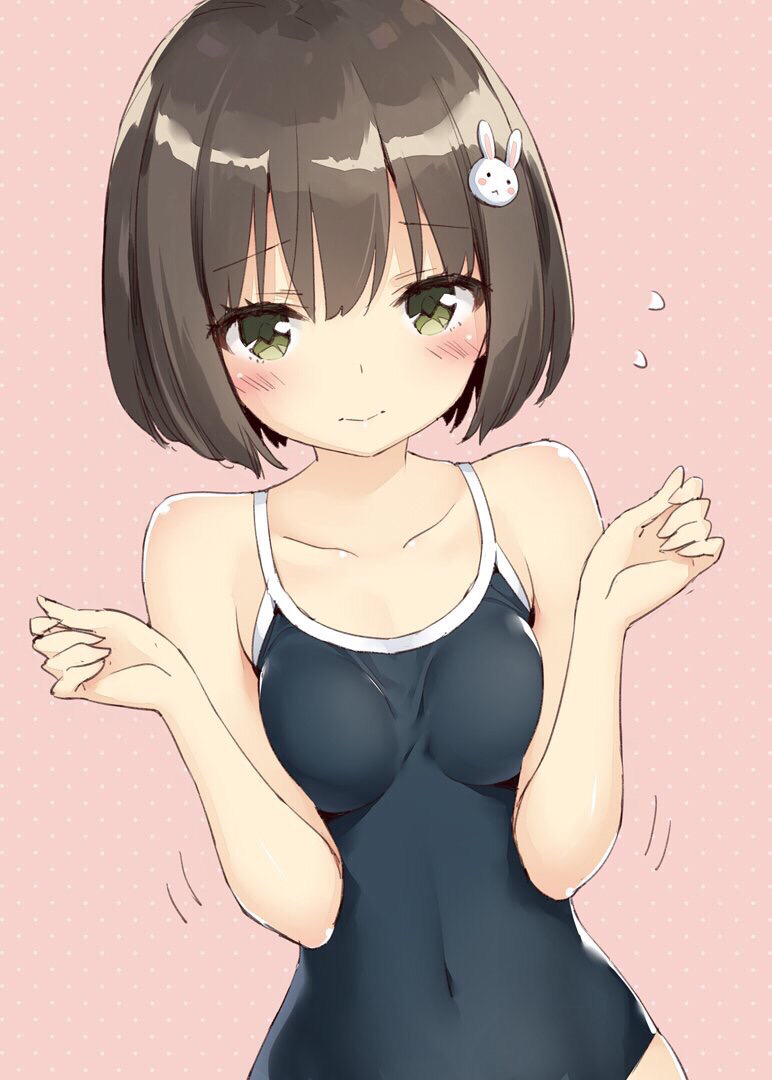 【スク水ロリ少女】ロリ少女のもうお目にかかれないであろう旧スク水姿の可愛くてスケベな気がする二次画像