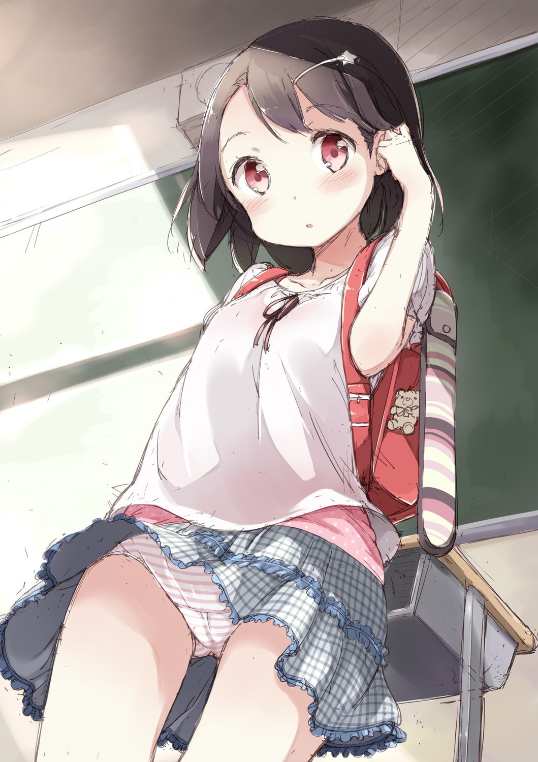 【縞パンロリ】二次ロリ少女のリアルじゃ見かけないけどマッチングすると思うのロリしまパン二次エロ画像