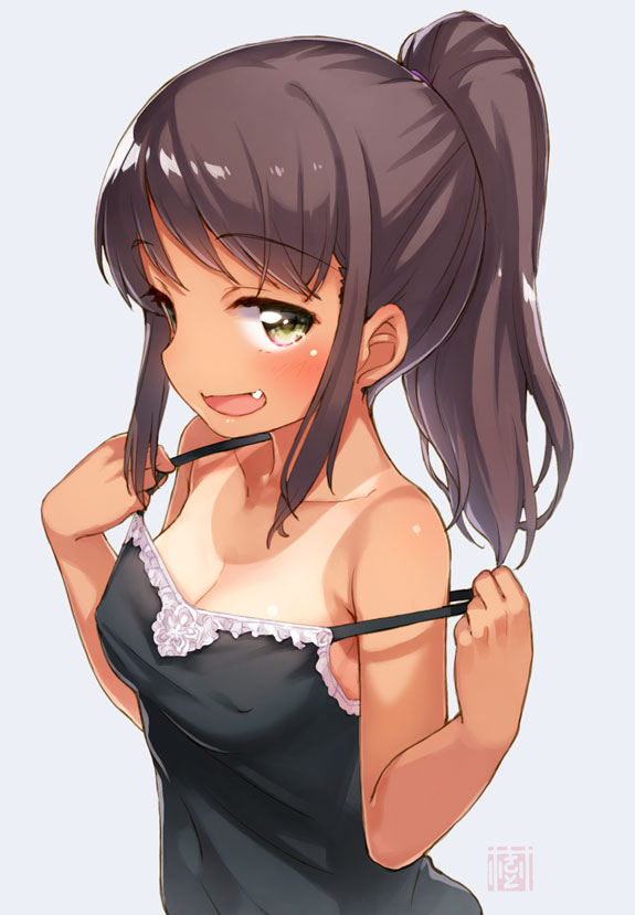 【ロリ日焼け】微乳二次ロリ少女の水着日焼け跡がくっきり残るちっぱい日焼けくっきりロリ二次エロ画像