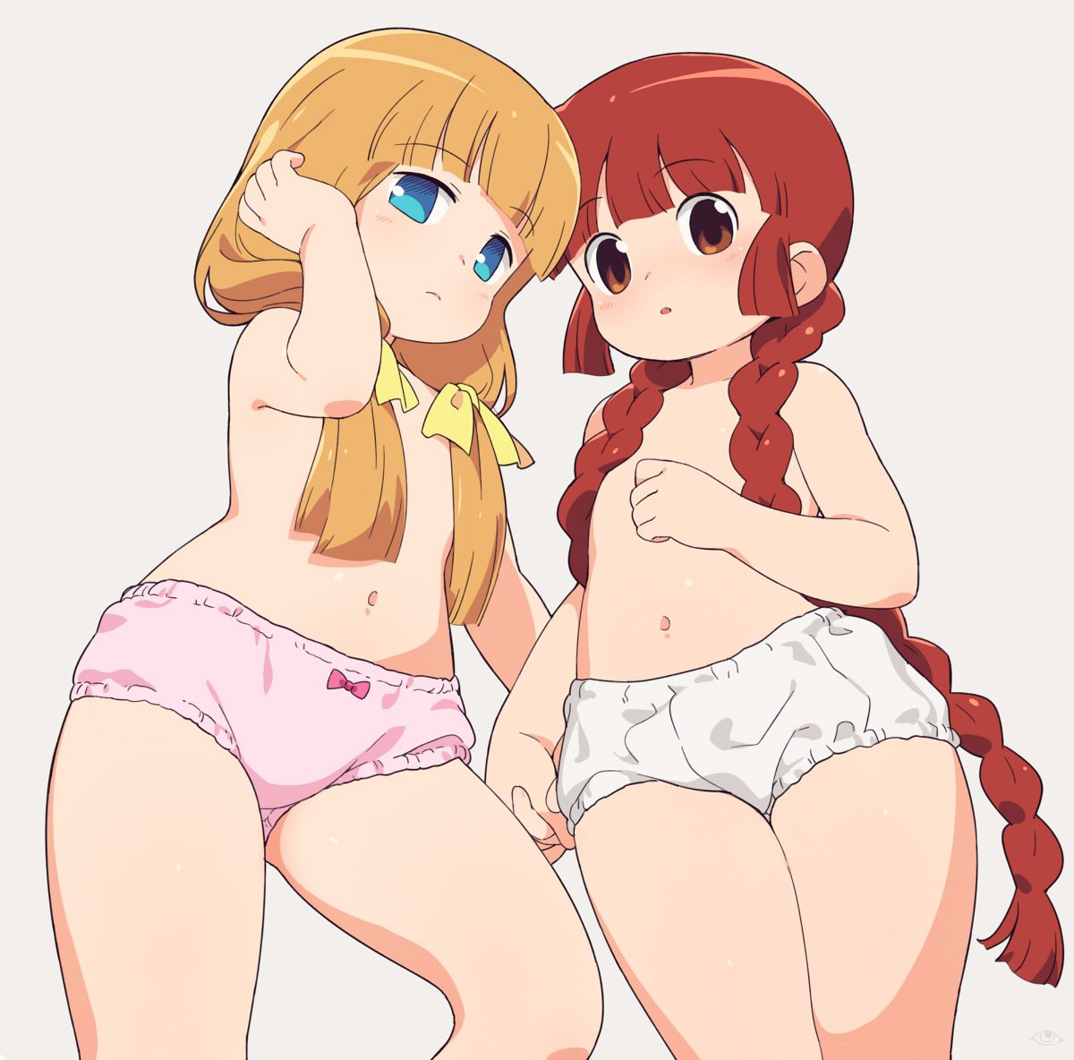 【女児ショーツ】二次ロリ少女の布地たっぷりしわもできるほどでおへそ近くまで包んでくれるお子様パンツ二次エロ画像