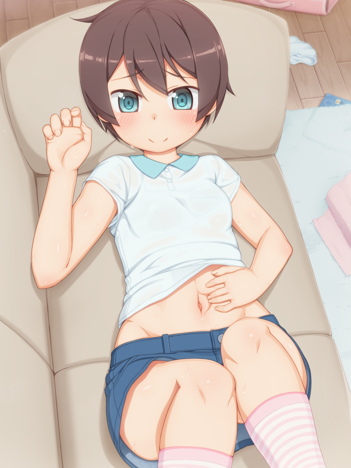 【おへそくぱぁ】二次ロリ少女のおへそ拡げてるおへそくぱぁなフェチ二次画像