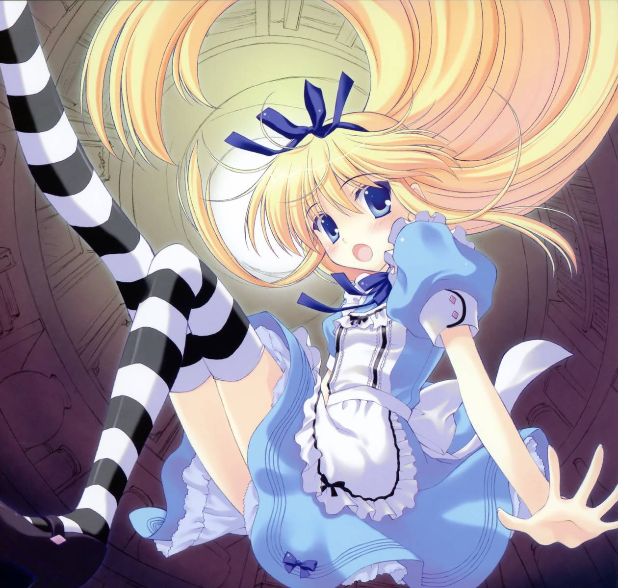 不思議の国のアリスのオーソドックスなアリス、金髪リボンにエプロンドレスな二次萌え画像-21