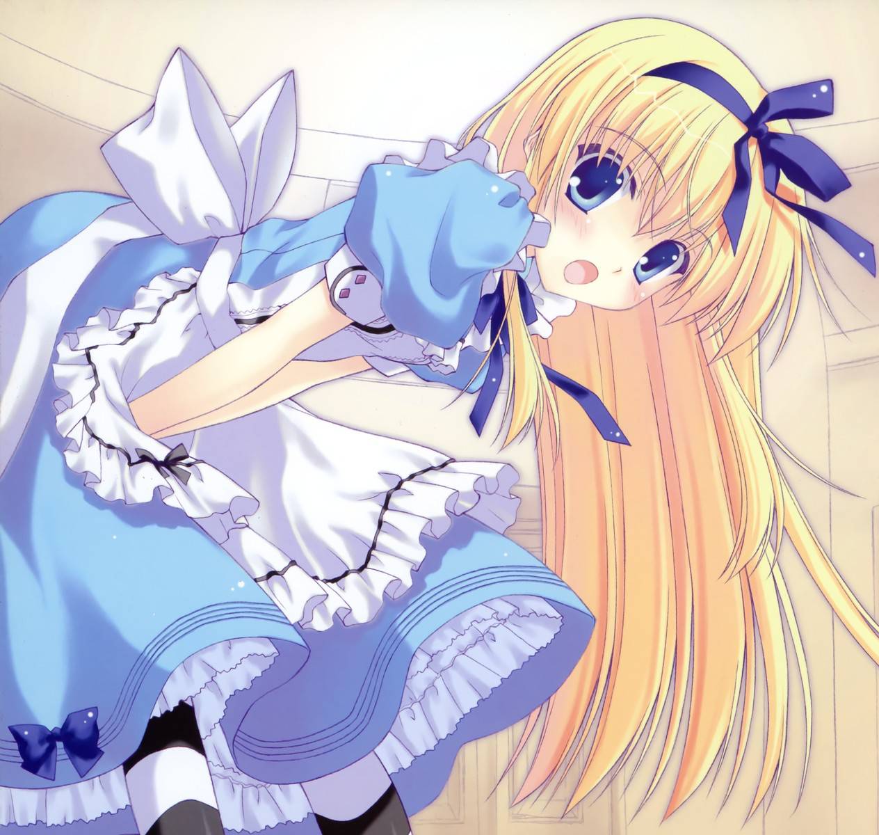 不思議の国のアリスのオーソドックスなアリス、金髪リボンにエプロンドレスな二次萌え画像-22