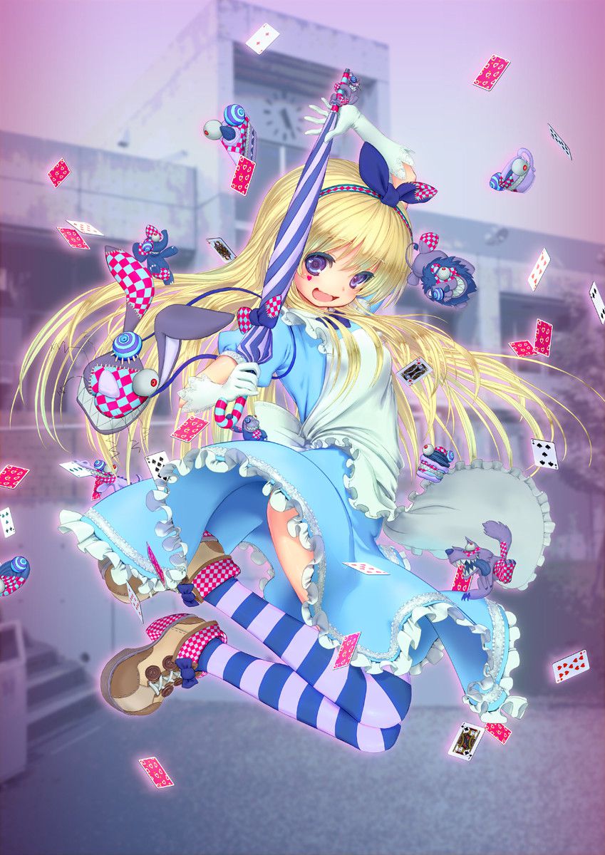 不思議の国のアリスのオーソドックスなアリス、金髪リボンにエプロンドレスな二次萌え画像-26