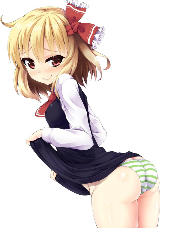 ロリ可愛いルーミアちゃん(東方project)のロリパンツ可愛い下着が見える二次エロ画像-13