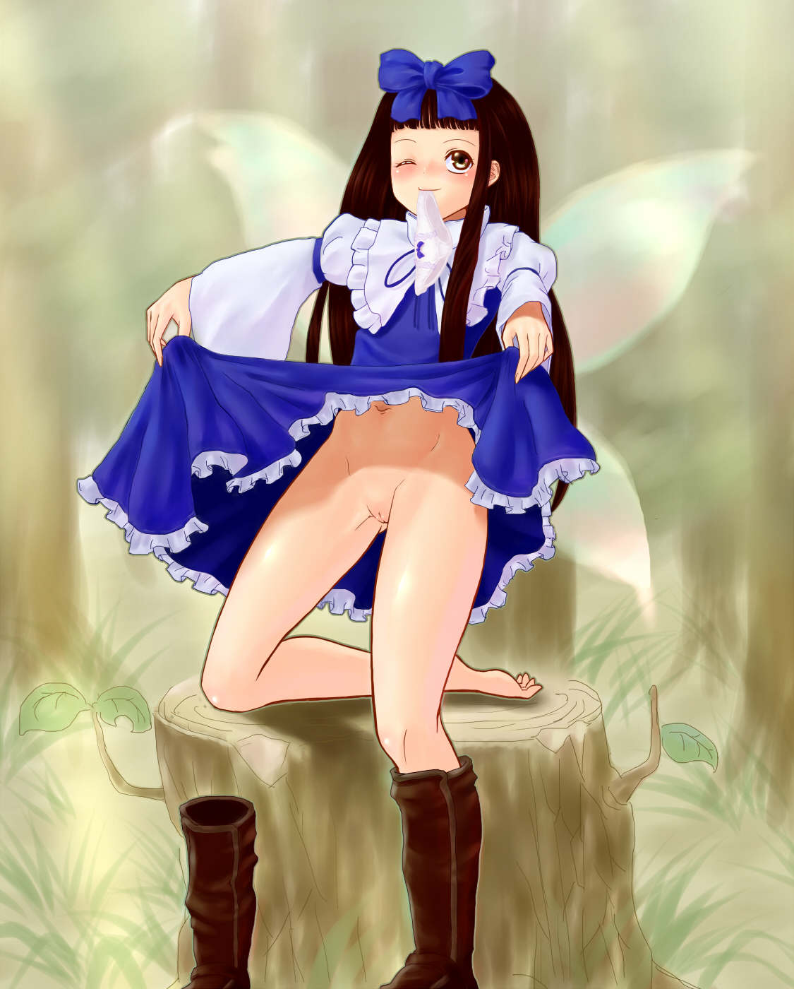 東方Projectの黒髪ロングヘアー可愛いロリ美少女なスターサファイアちゃんの二次エロ画像-27