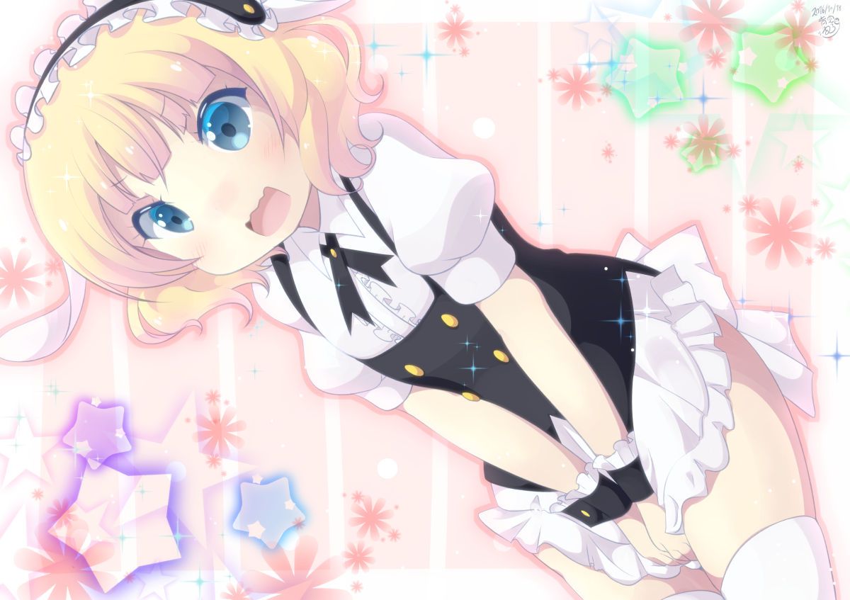 今日はメーデーなのでメイド服のよく似合うごちうさのシャロちゃんこと桐間紗路の金髪貧乳ロリ二次エロ画像-14