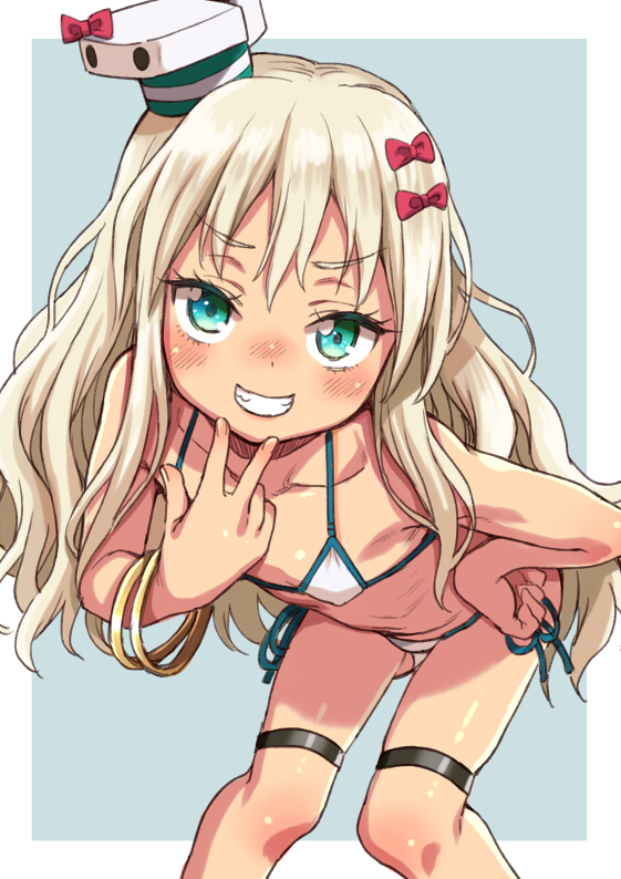 艦隊これくしょんの金髪ロリイタリア駆逐艦グレカーレちゃんの扇情的な二次エロ画像-9