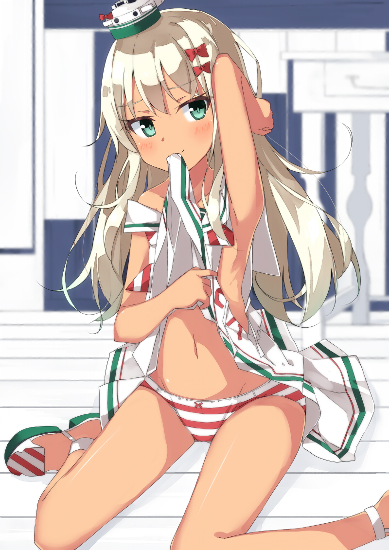 艦隊これくしょんの金髪ロリイタリア駆逐艦グレカーレちゃんの扇情的な二次エロ画像-19