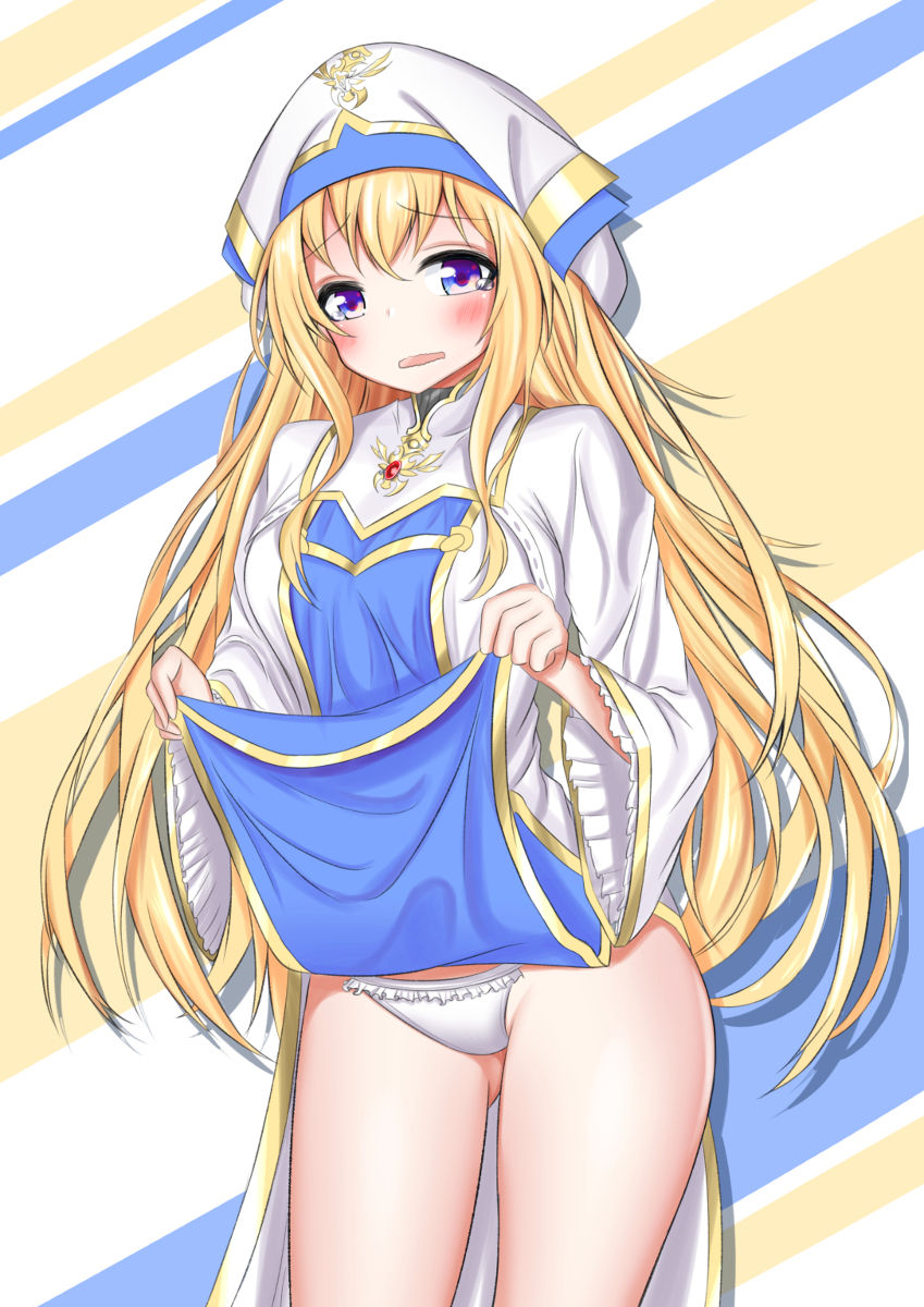 ゴブリンスレイヤーのお漏らしも披露した金髪ちっぱい女神官ちゃんの健全な二次エロ画像-26