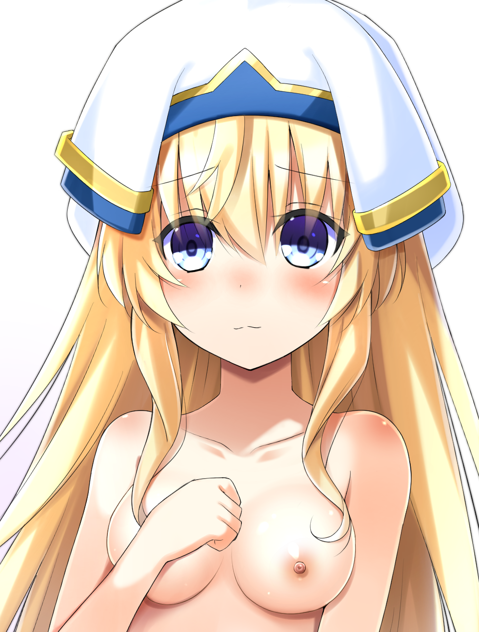 ゴブリンスレイヤーのお漏らしも披露した金髪ちっぱい女神官ちゃんの健全な二次エロ画像-35