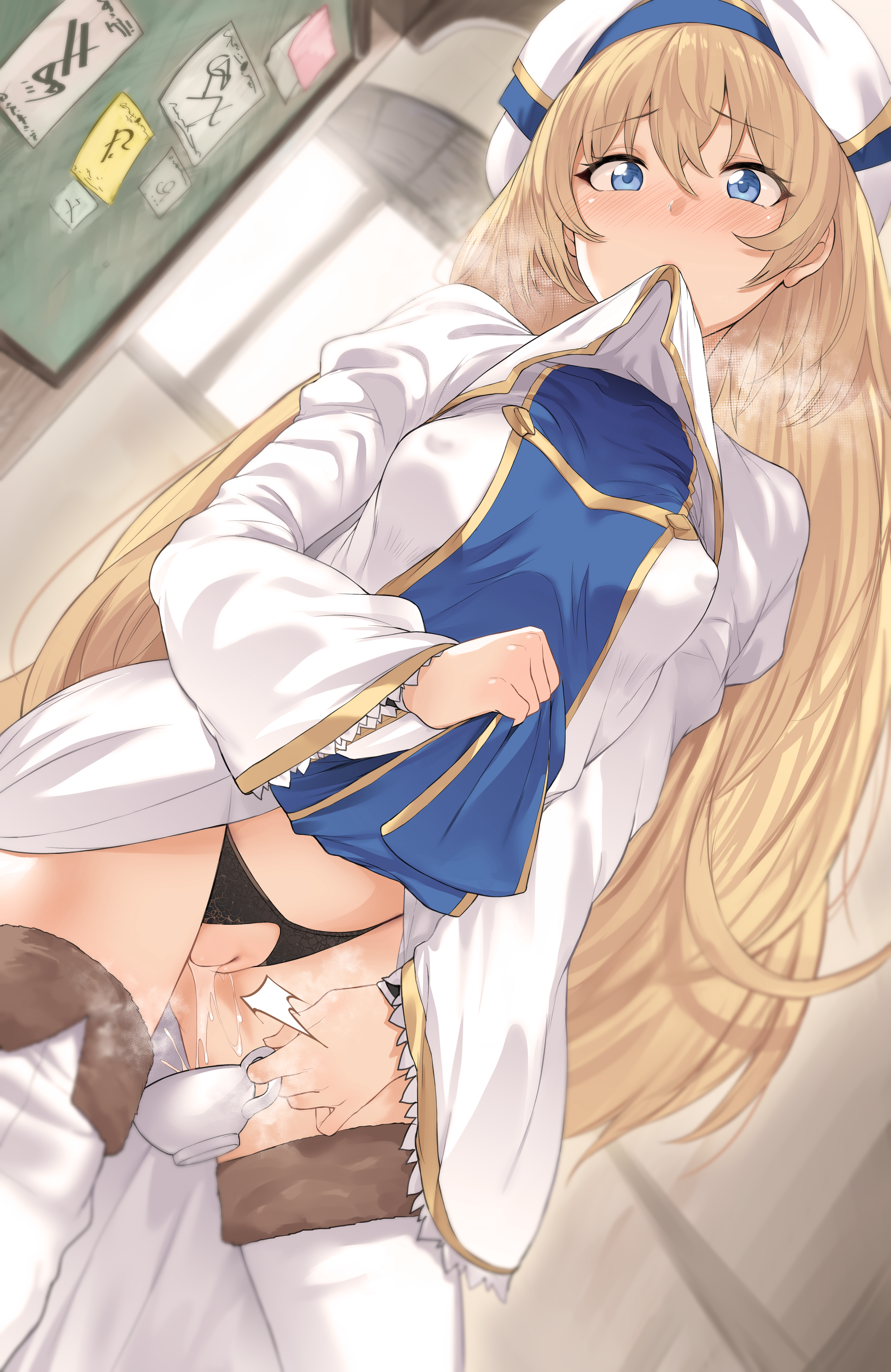ゴブリンスレイヤーのお漏らしも披露した金髪ちっぱい女神官ちゃんの健全な二次エロ画像-50