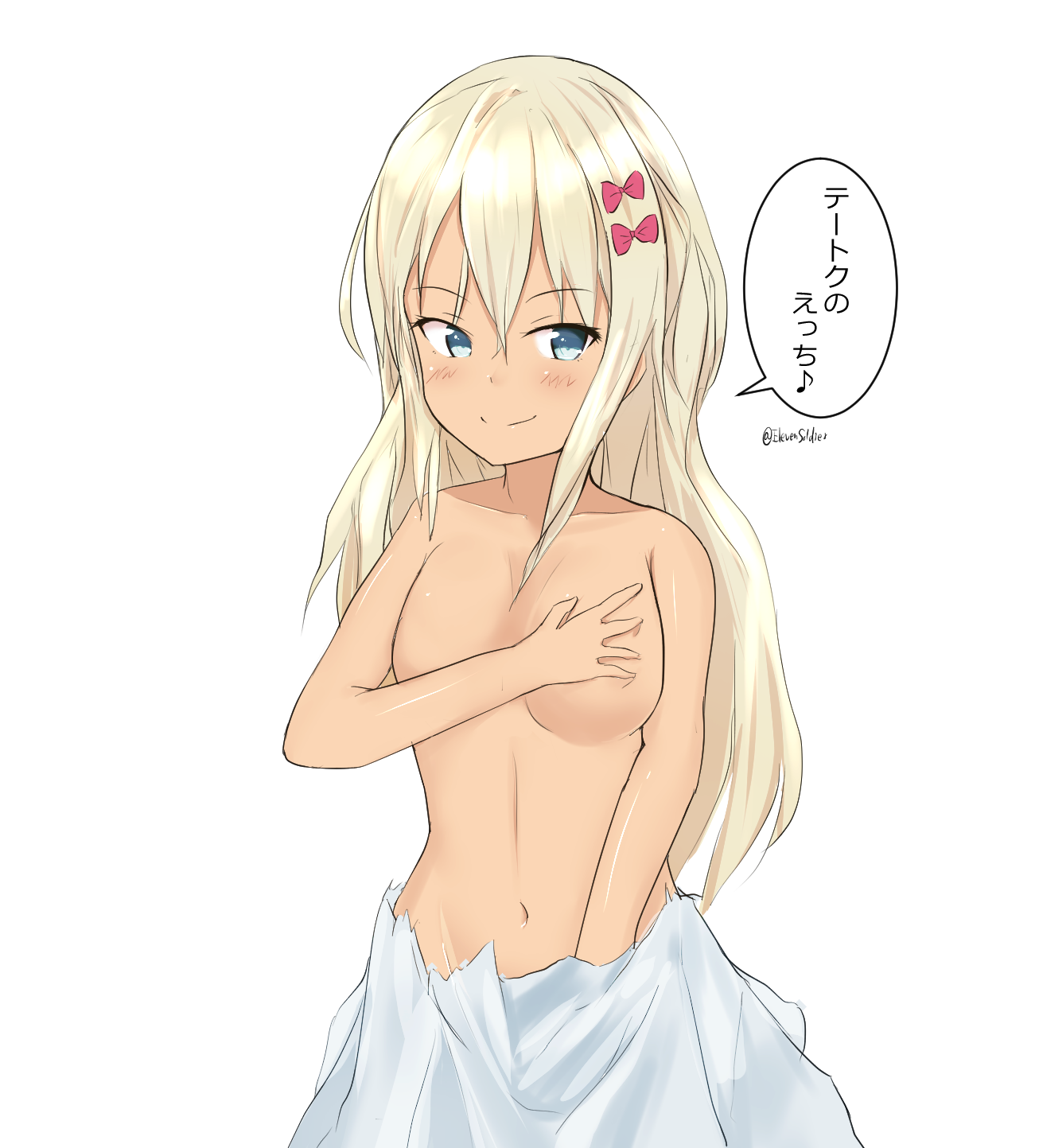 艦隊これくしょんのエッチなロリビッチ風で金髪可愛いグレカーレちゃんの二次エロ画像-18