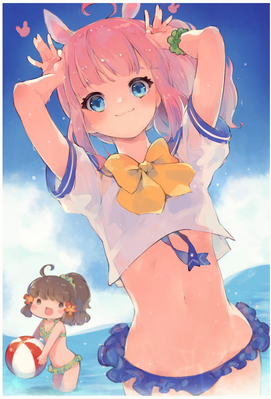 ひなビタ♪のJC3年ぺったんたんロリ少女めうめうこと芽兎めうちゃんの二次エロ画像-32