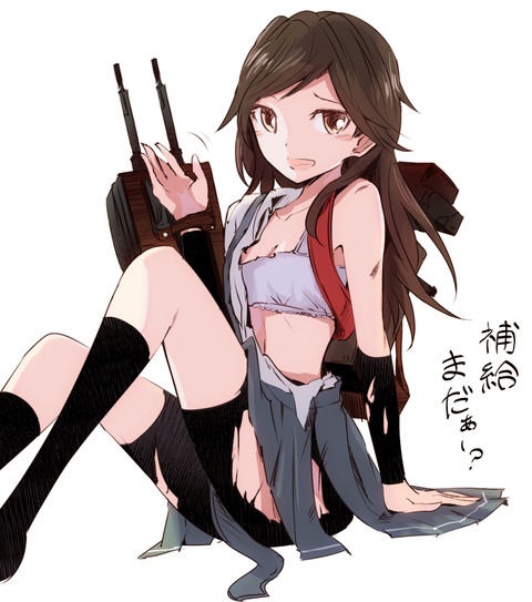 艦隊これくしょんの吊りスカがよく似合うロリかわいい駆逐艦荒潮ちゃんのロリなはずなのに色気を感じる二次エロ画像-16