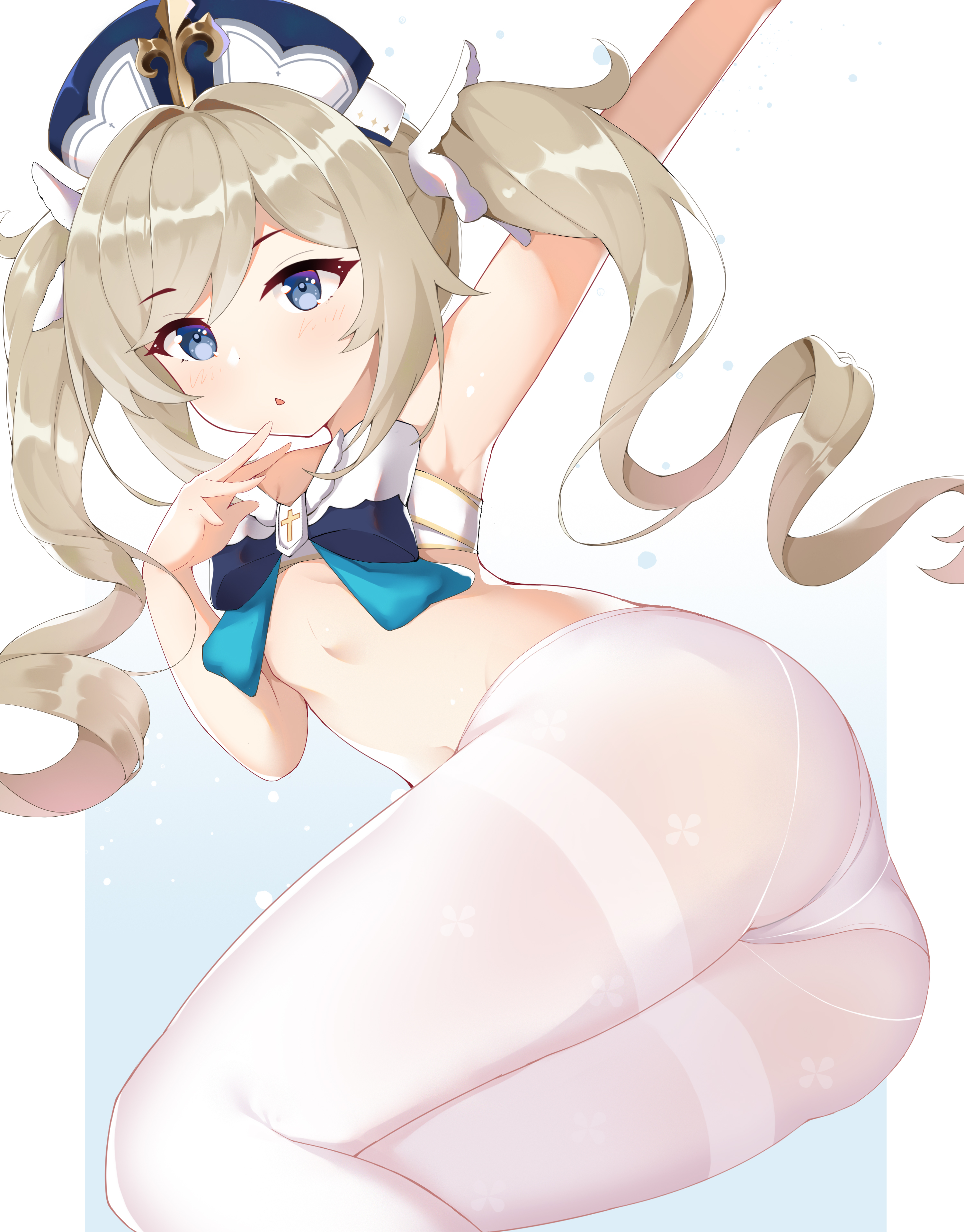 原神(genshin impact)の金髪ツインテ可愛く白パンストがまぶしいバーバラちゃんの二次エロ画像-80