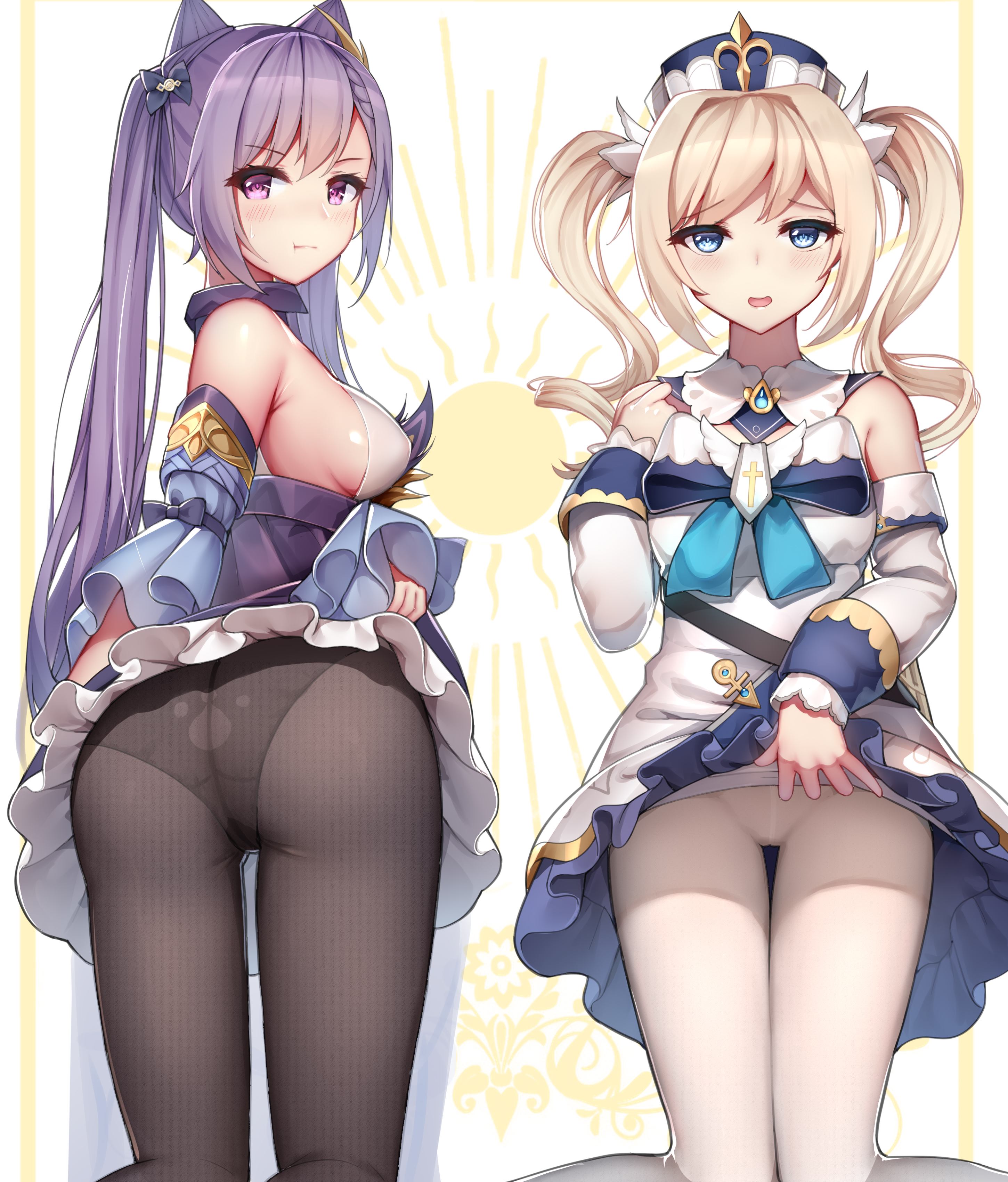 原神(genshin impact)の金髪ツインテ可愛く白パンストがまぶしいバーバラちゃんの二次エロ画像-93