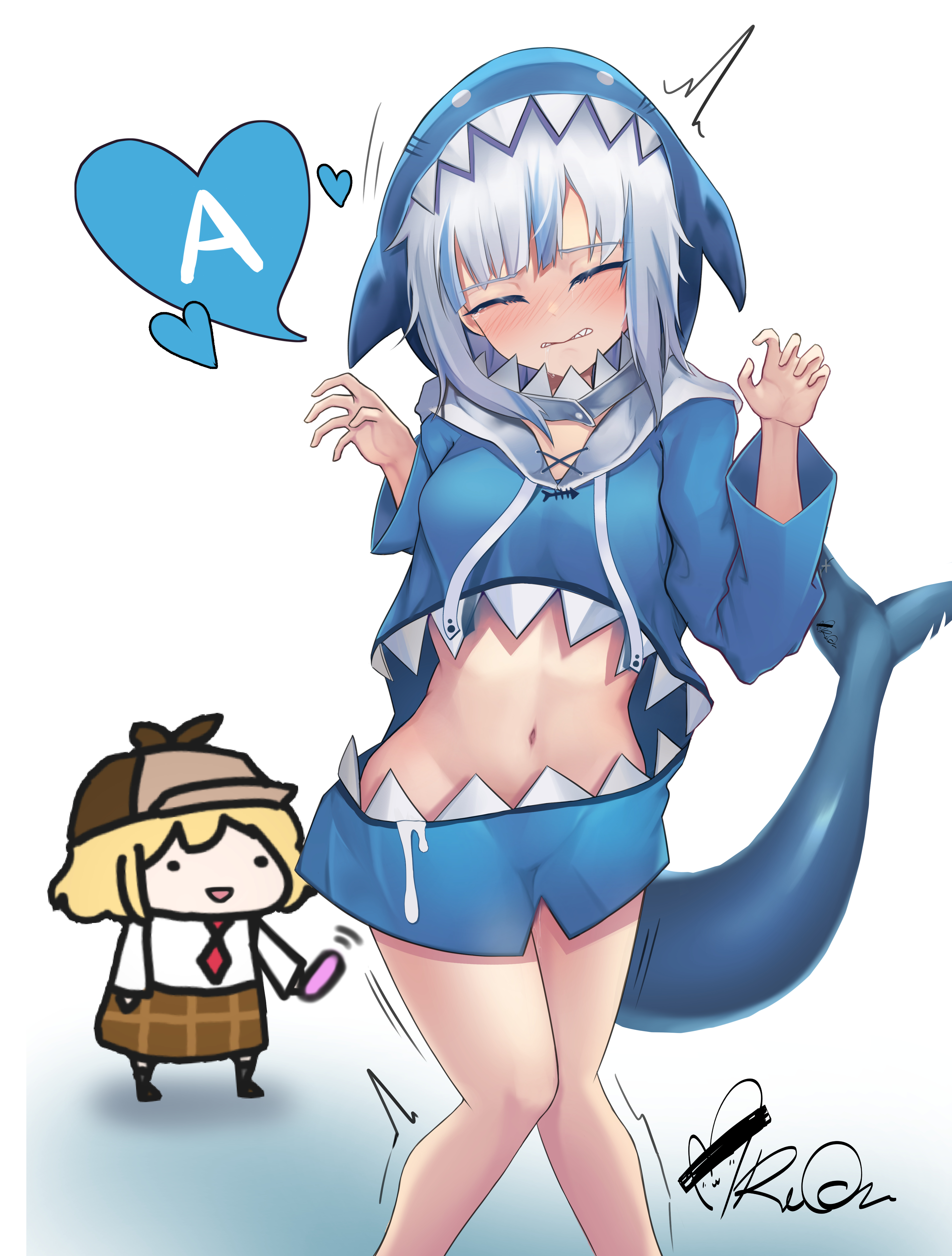 HololiveENのロリかわサメ娘Vtuberさめちゃんことがうる・ぐらちゃんの二次エロ画像-92