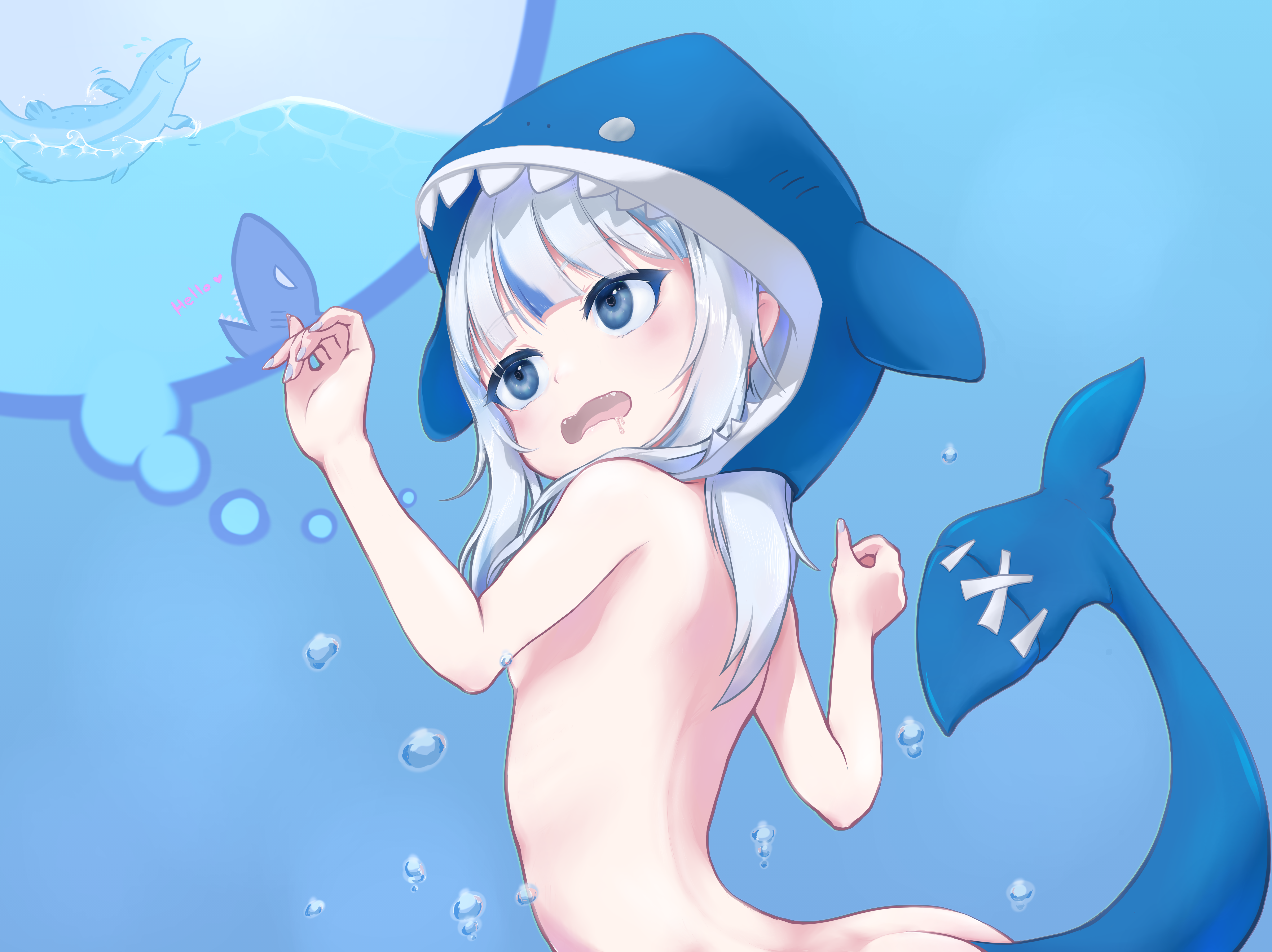 HololiveENのロリかわサメ娘Vtuberさめちゃんことがうる・ぐらちゃんの二次エロ画像-99