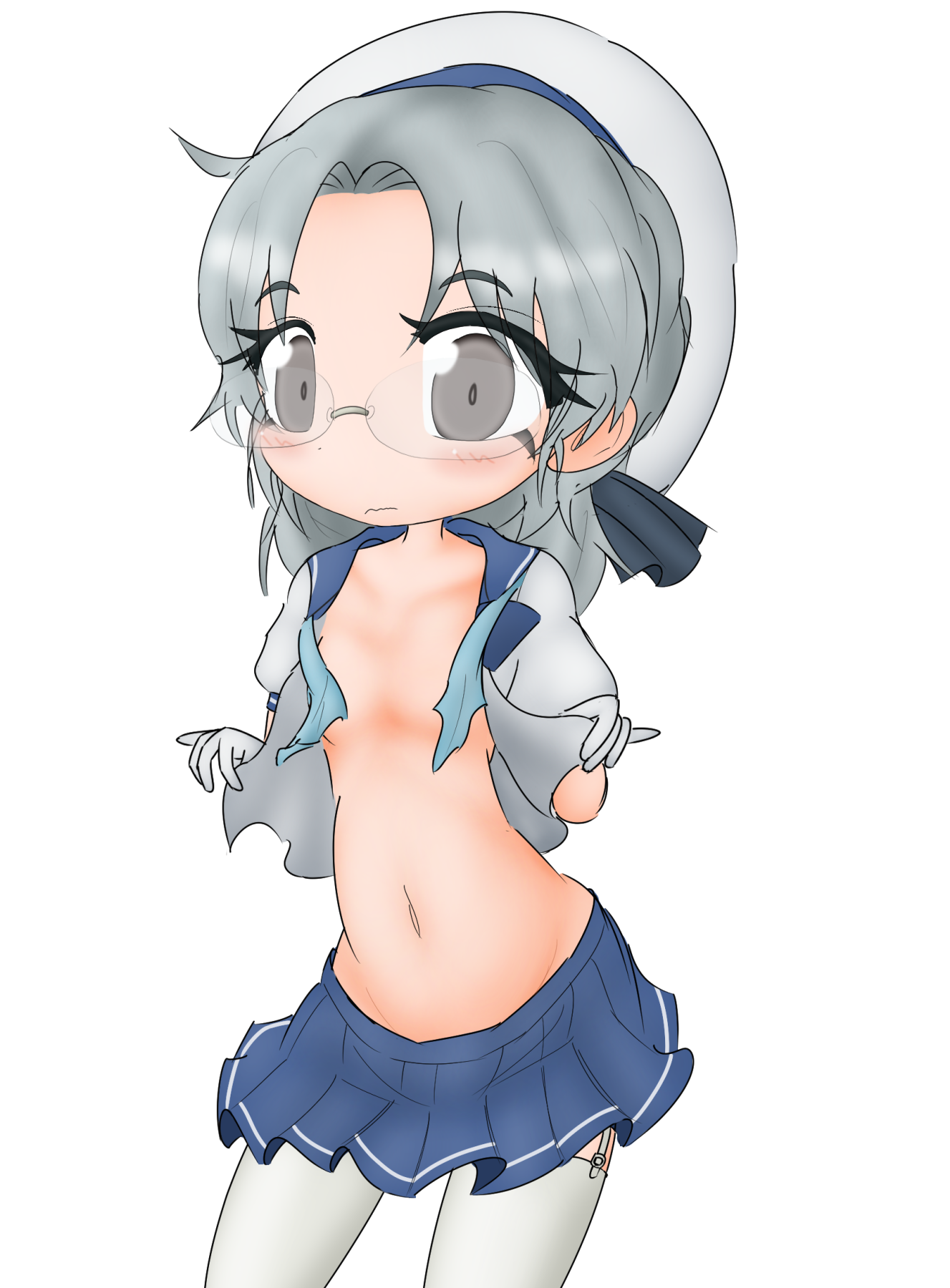 艦隊これくしょん(艦これ)のロリペド海防艦メガネっ娘平戸ちゃんの二次エロ画像-22