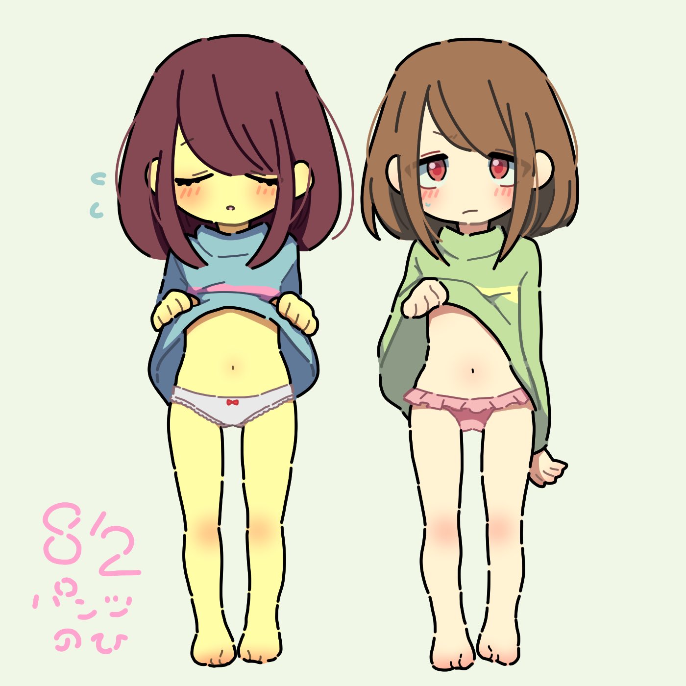 UndertaleのプレイヤーキャラFriskちゃんな女の子フリスクのロリっぽいエロ画像-5
