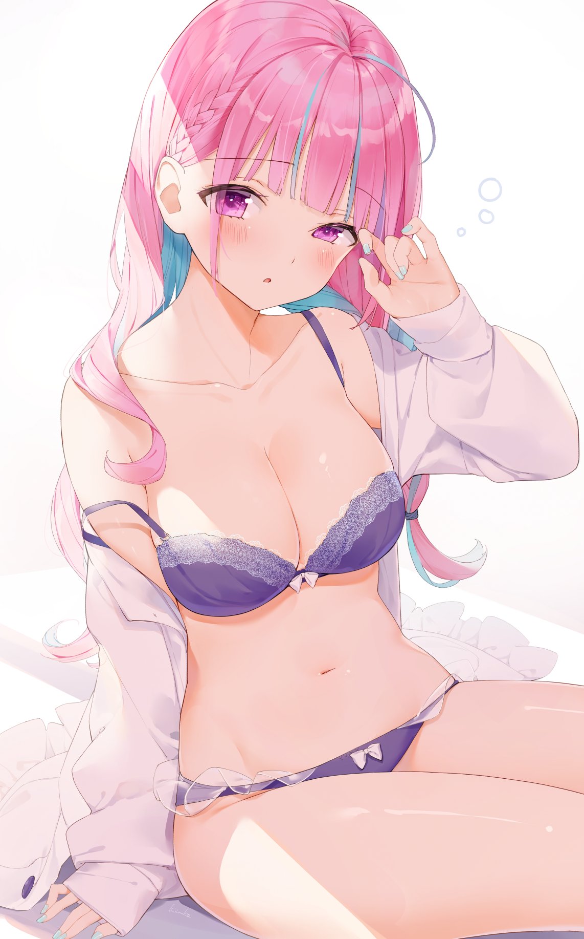 ホロライブの二つ結び巨乳ロリなバーチャルユーチューバー湊あくあちゃんの二次エロ画像100連発-7