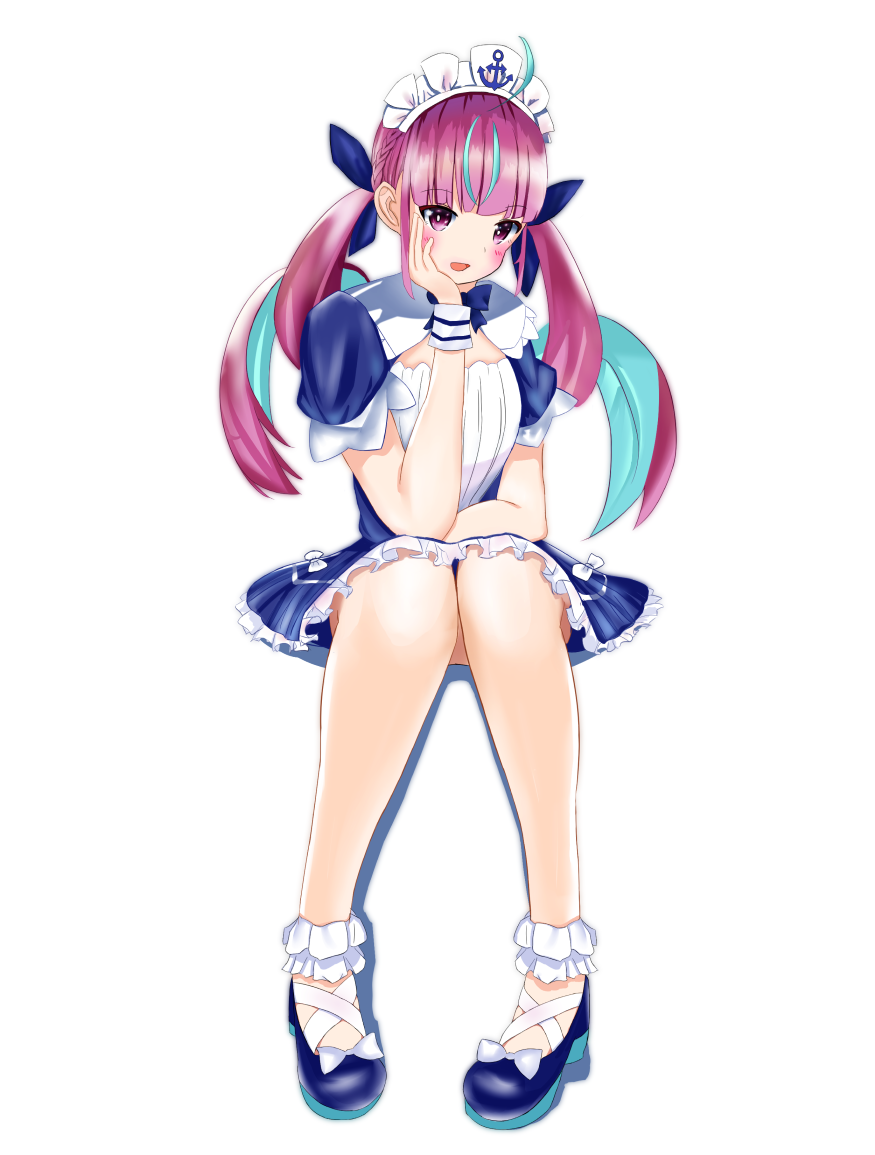ホロライブの二つ結び巨乳ロリなバーチャルユーチューバー湊あくあちゃんの二次エロ画像100連発-16