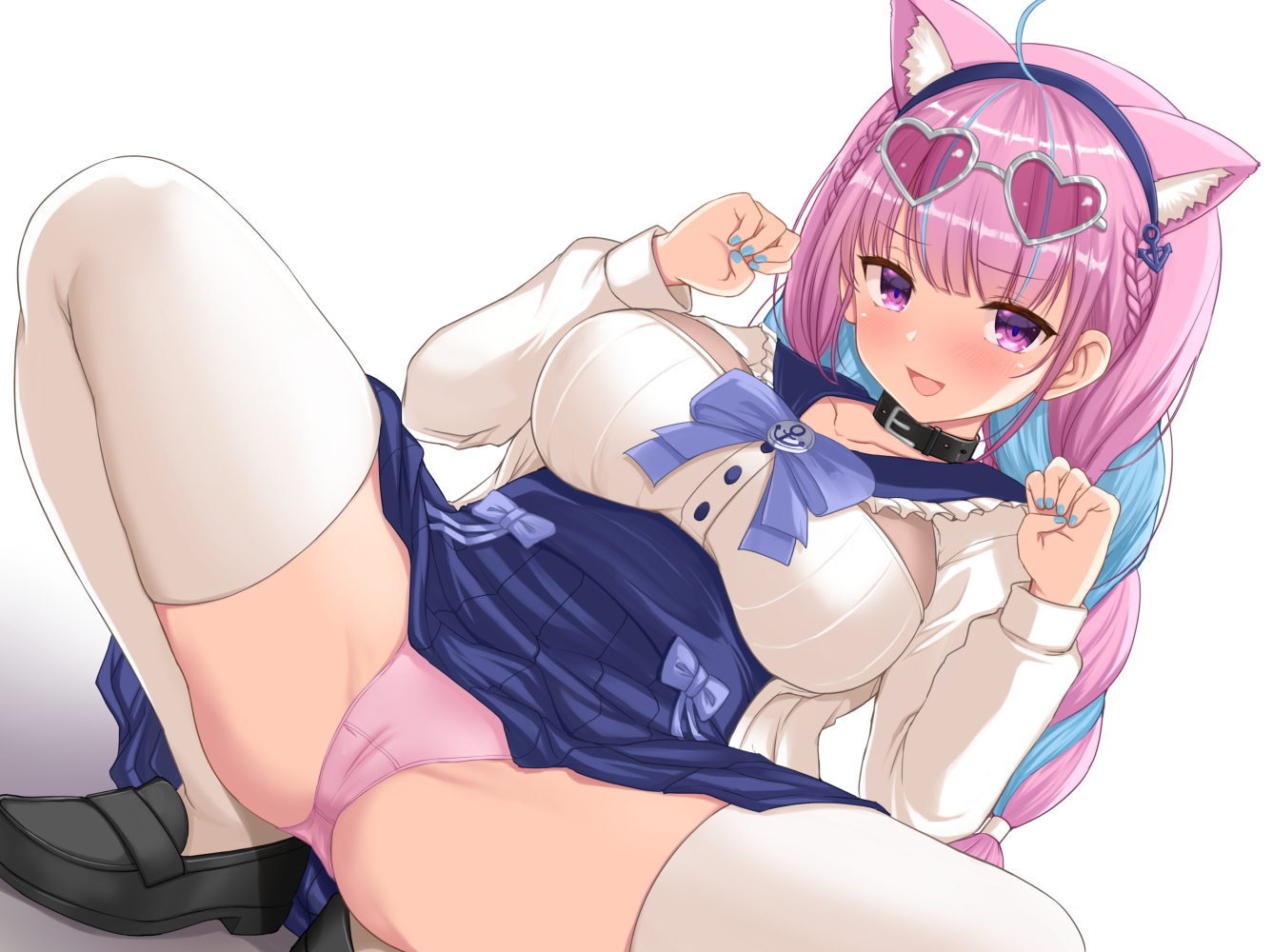 ホロライブの二つ結び巨乳ロリなバーチャルユーチューバー湊あくあちゃんの二次エロ画像100連発-36