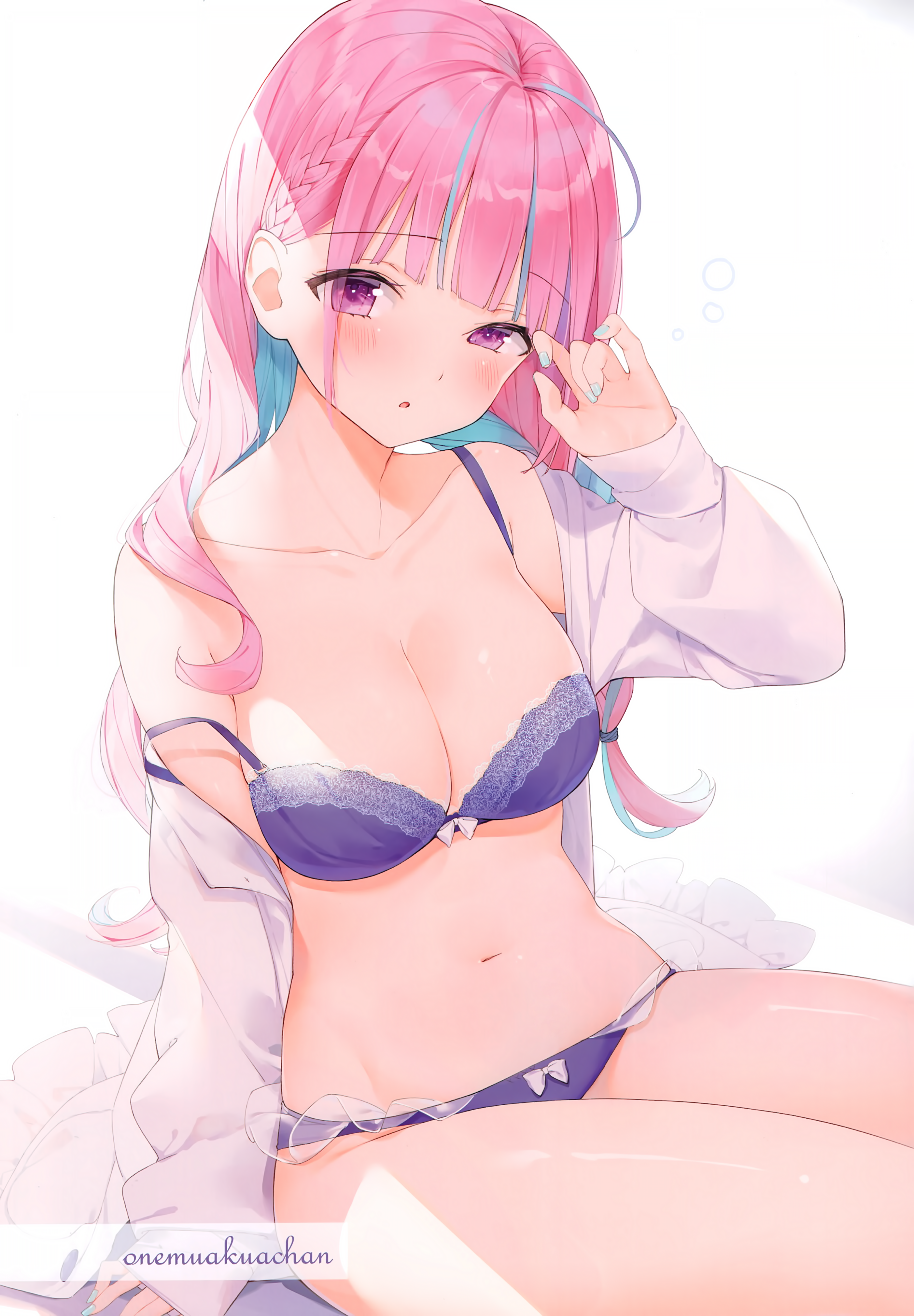 ホロライブの二つ結び巨乳ロリなバーチャルユーチューバー湊あくあちゃんの二次エロ画像100連発-91
