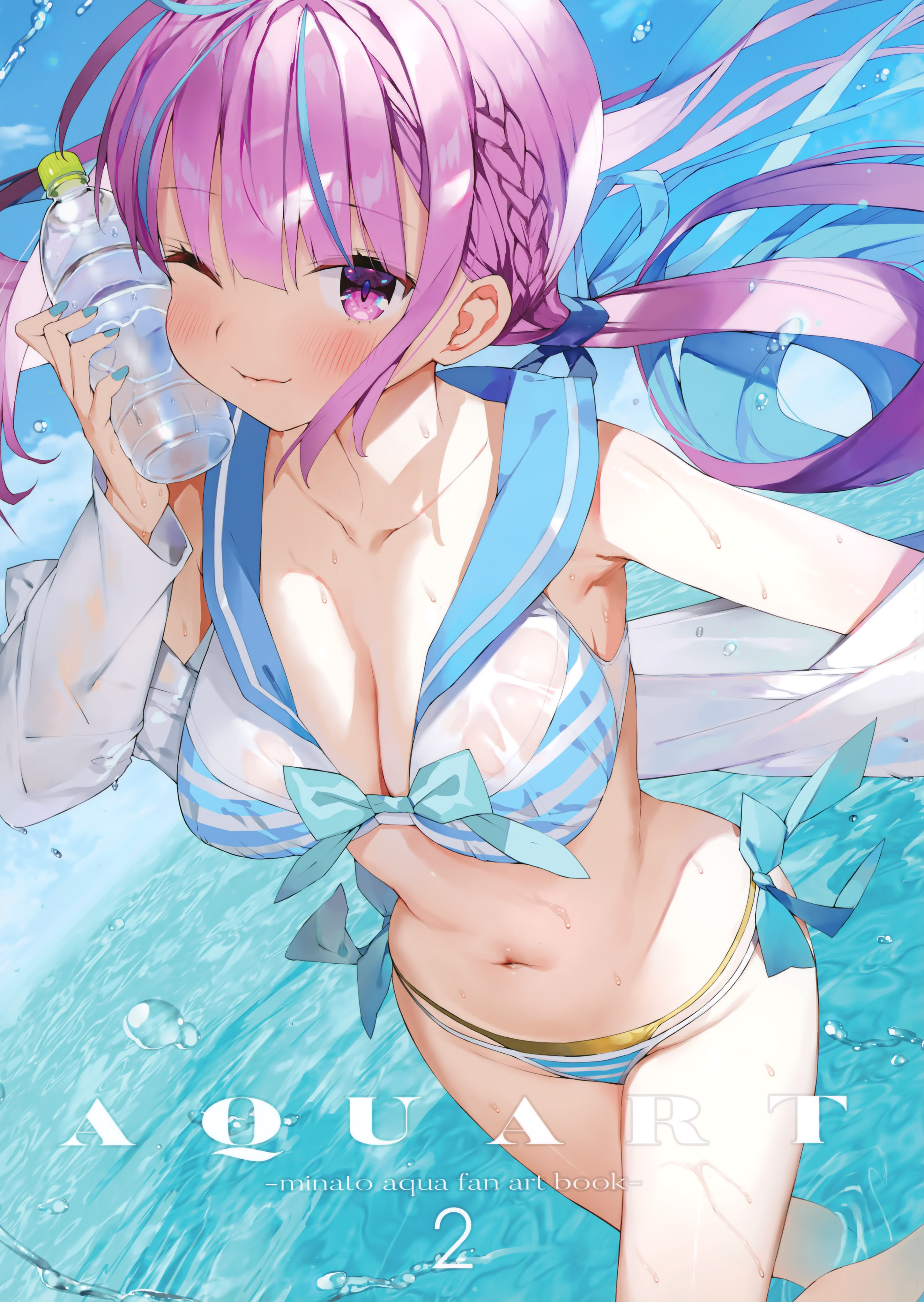 ホロライブの二つ結び巨乳ロリなバーチャルユーチューバー湊あくあちゃんの二次エロ画像100連発-96