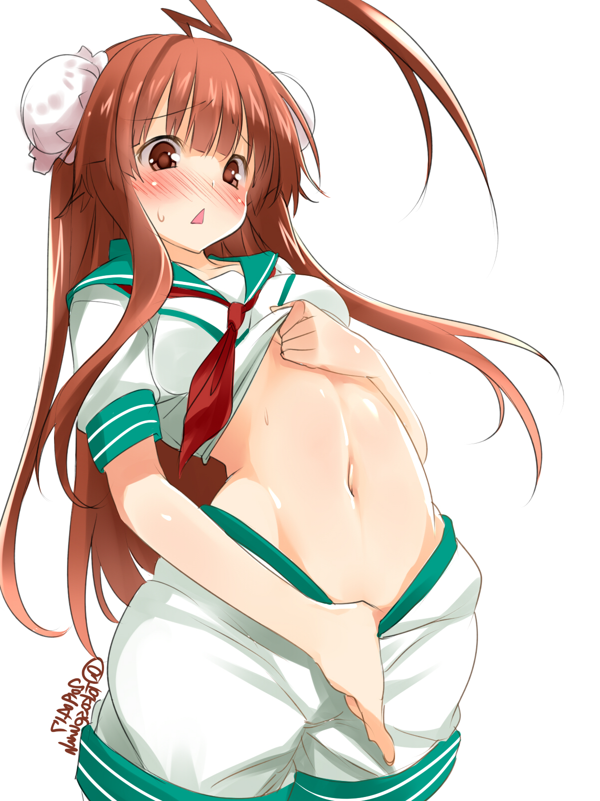 艦隊これくしょんのショートパンツまぶしいロリ美乳球磨ちゃんの二次エロ画像-50
