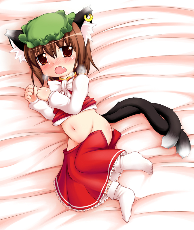 東方Projectのロリかわ化け猫娘の橙ちゃんの体つきが幼い感じな二次エロ画像-40