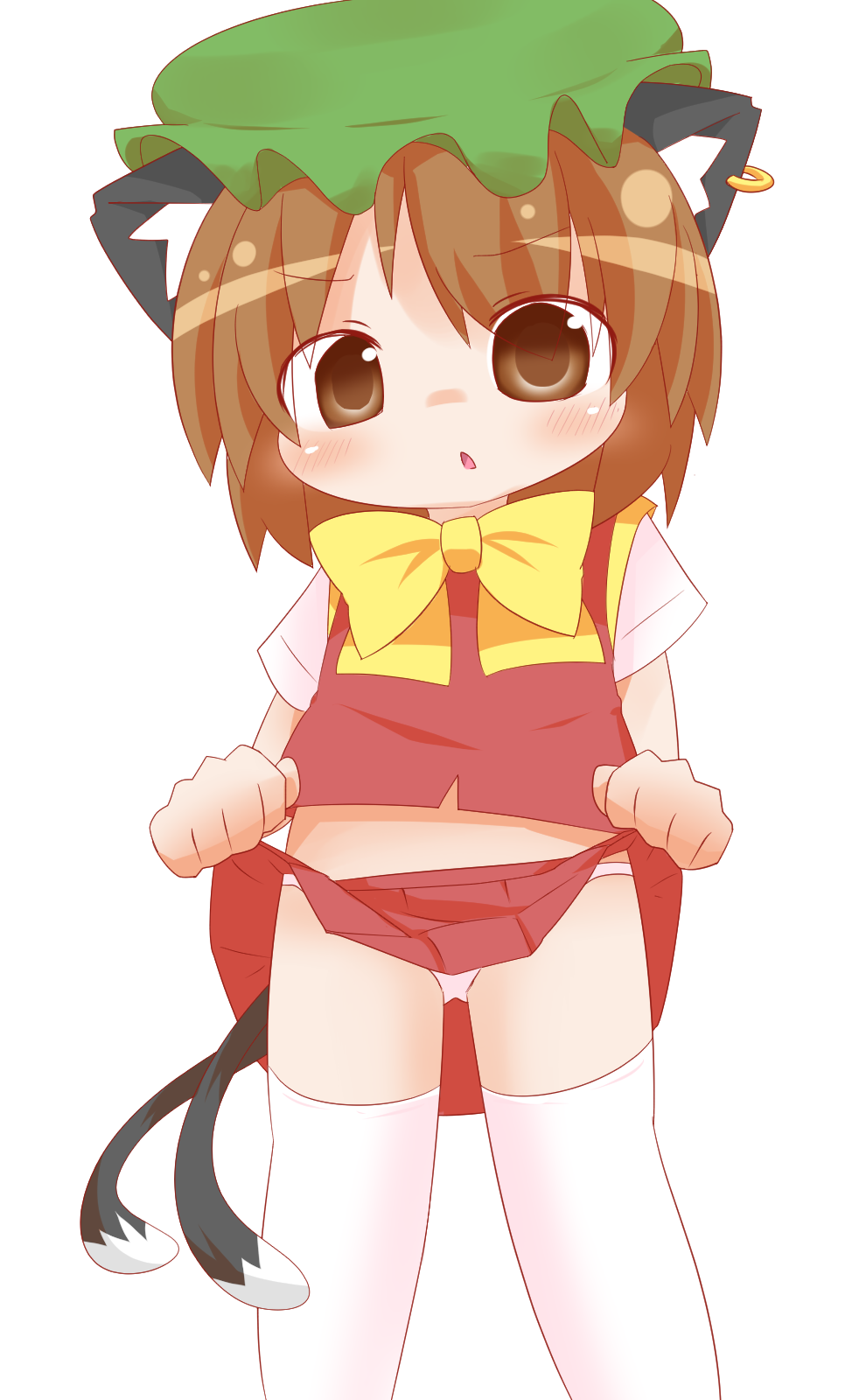 東方Projectのロリかわ化け猫娘の橙ちゃんの体つきが幼い感じな二次エロ画像-45