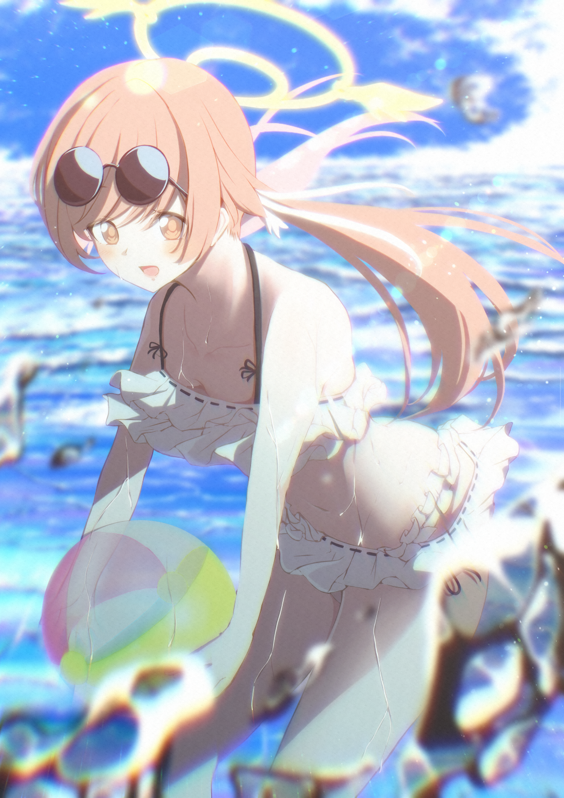ブルーアーカイブの水着が可愛いちっぱい美少女阿慈谷ヒフミちゃんの二次エロ画像-75