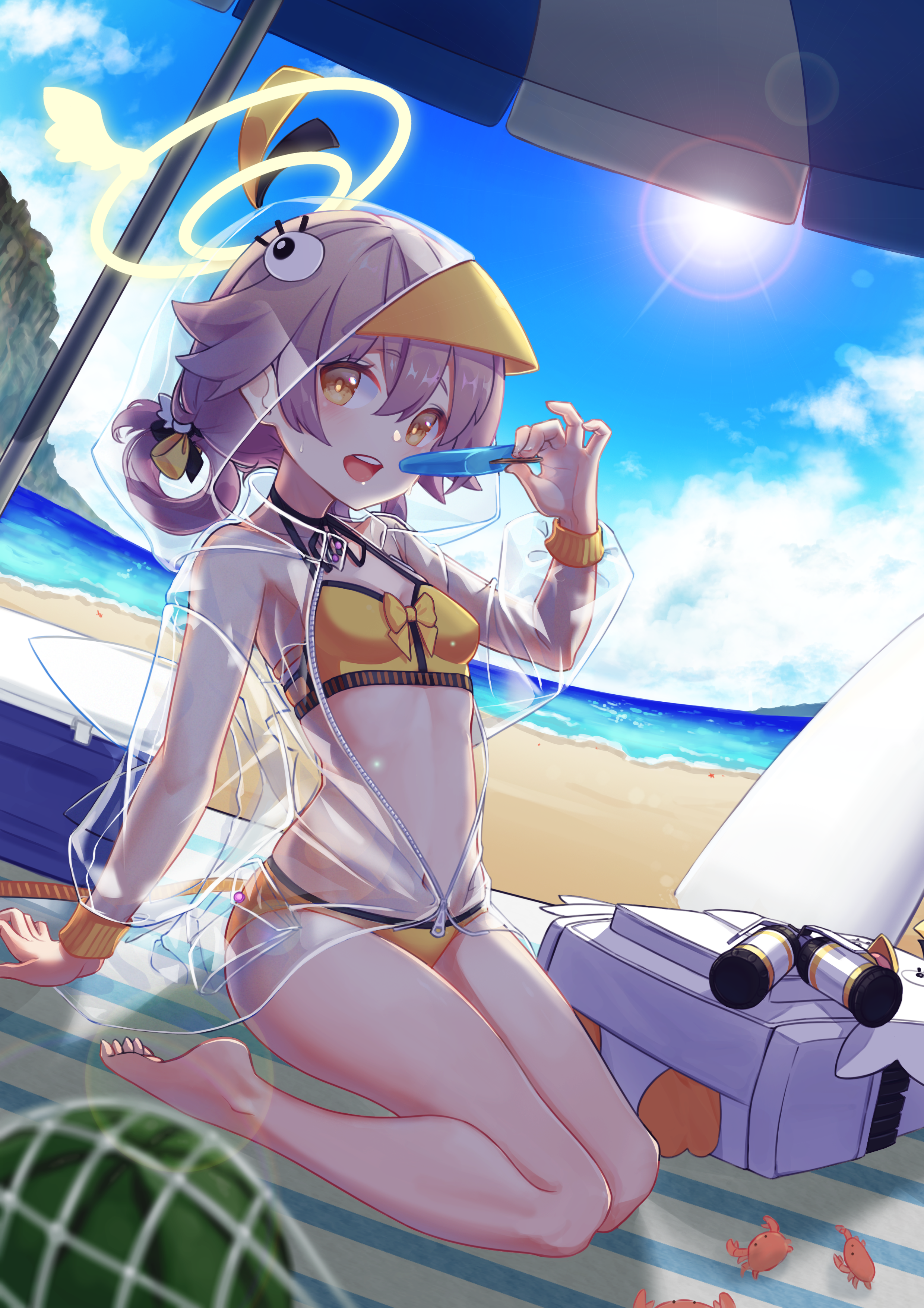 ブルーアーカイブの水着が可愛いちっぱい美少女阿慈谷ヒフミちゃんの二次エロ画像-94