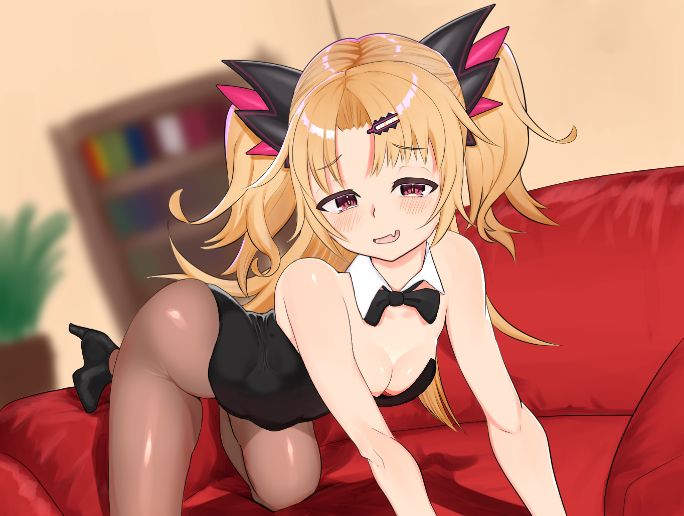 金髪ロリBBAで吸血鬼でかわいいVtuberな赤月ゆにちゃんのぺったん可愛いロリ二次エロ画像-56