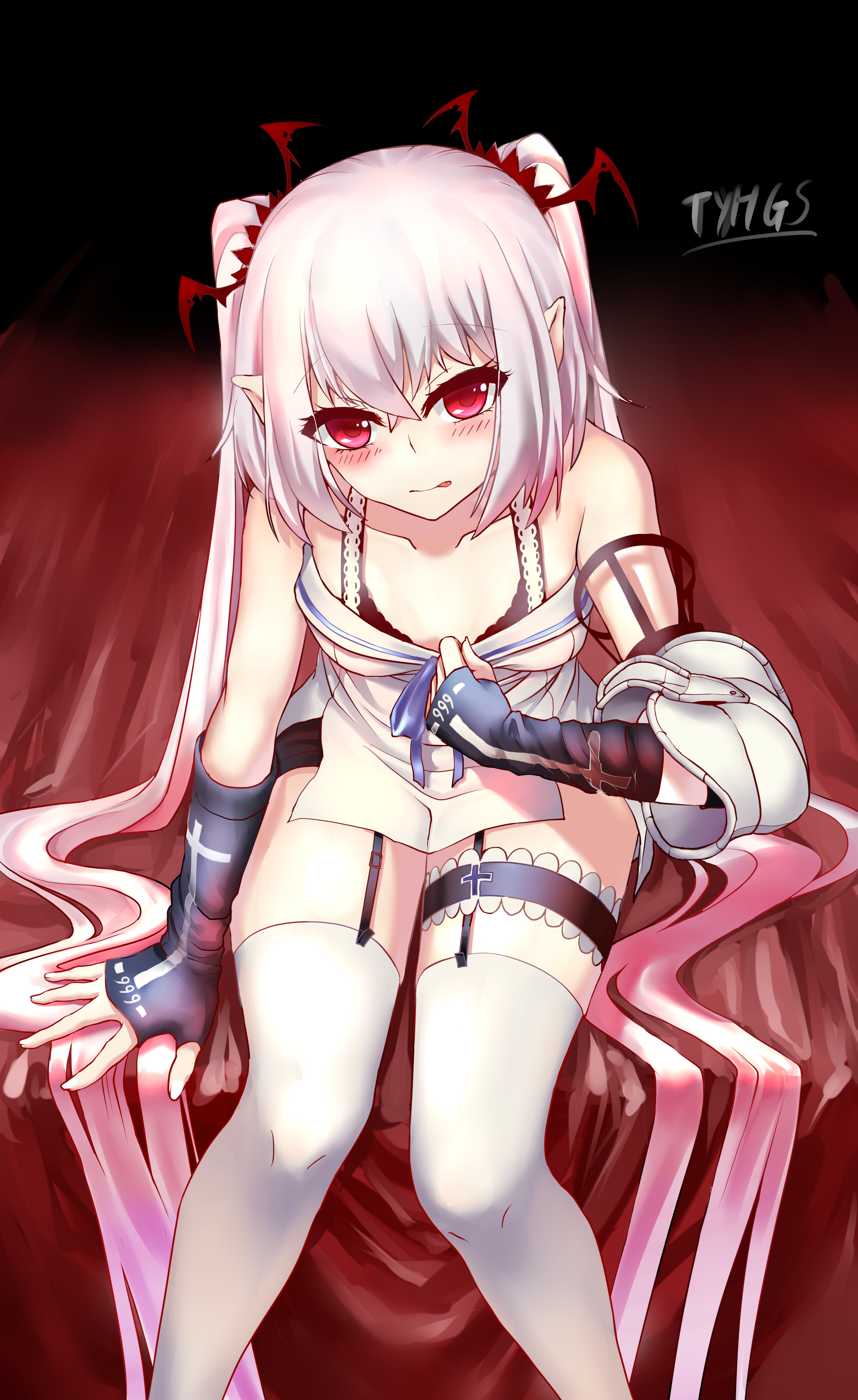 アズールレーンの銀髪ロリセクシー駆逐艦ヴァンパイアちゃんの二次エロ画像-112