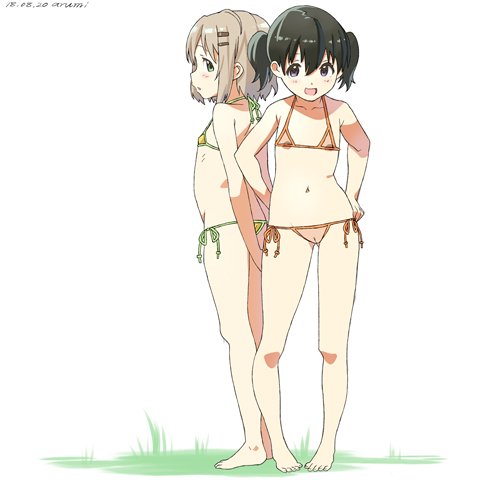 ヤマノススメの幼馴染カップリング雪村あおいちゃんと倉上ひなたちゃんのあおひな百合レズ二次画像-2