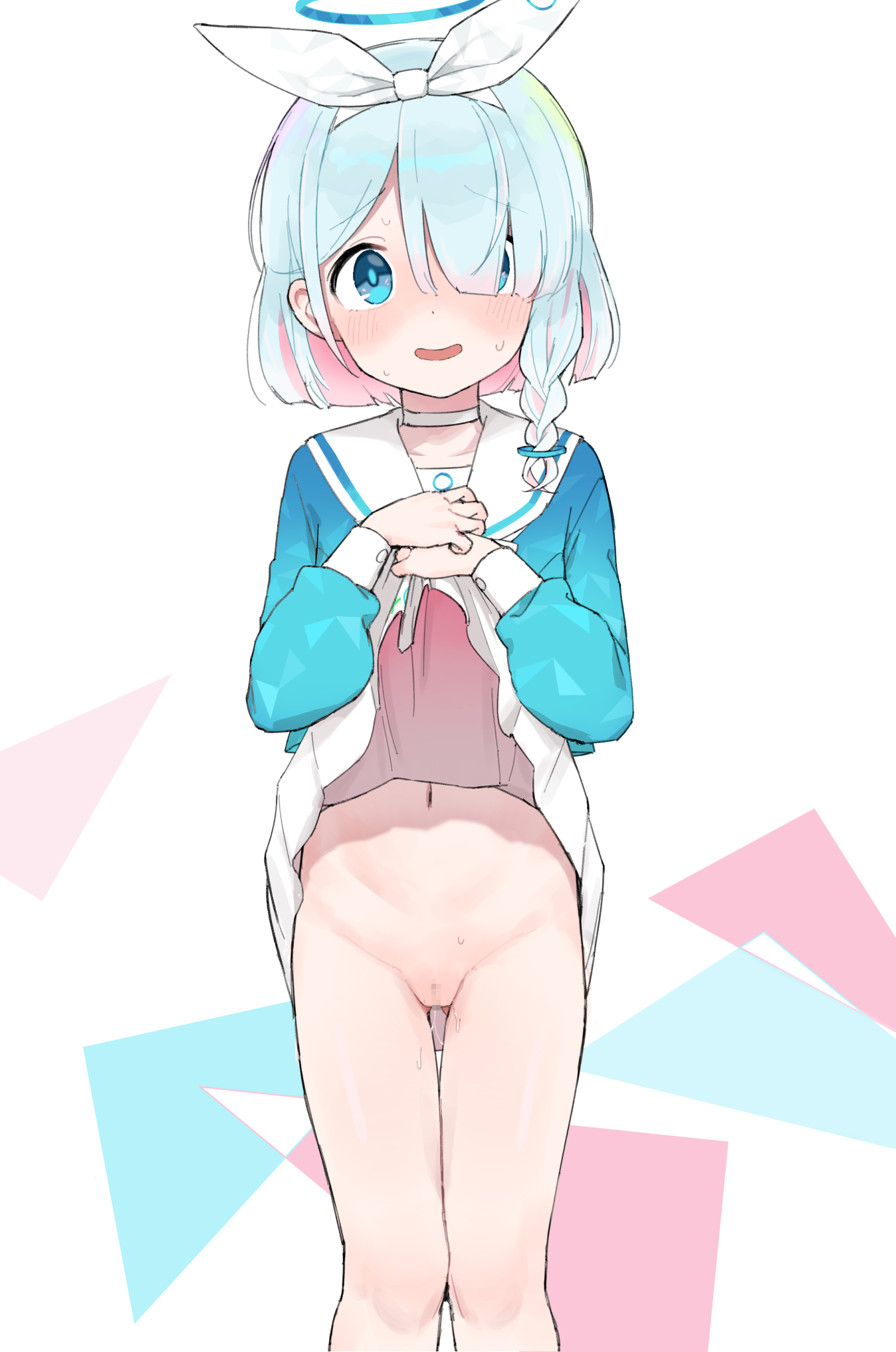 ブルーアーカイブのロリかわへそチラ満点サポートAIアロナちゃんの二次エロ画像-56