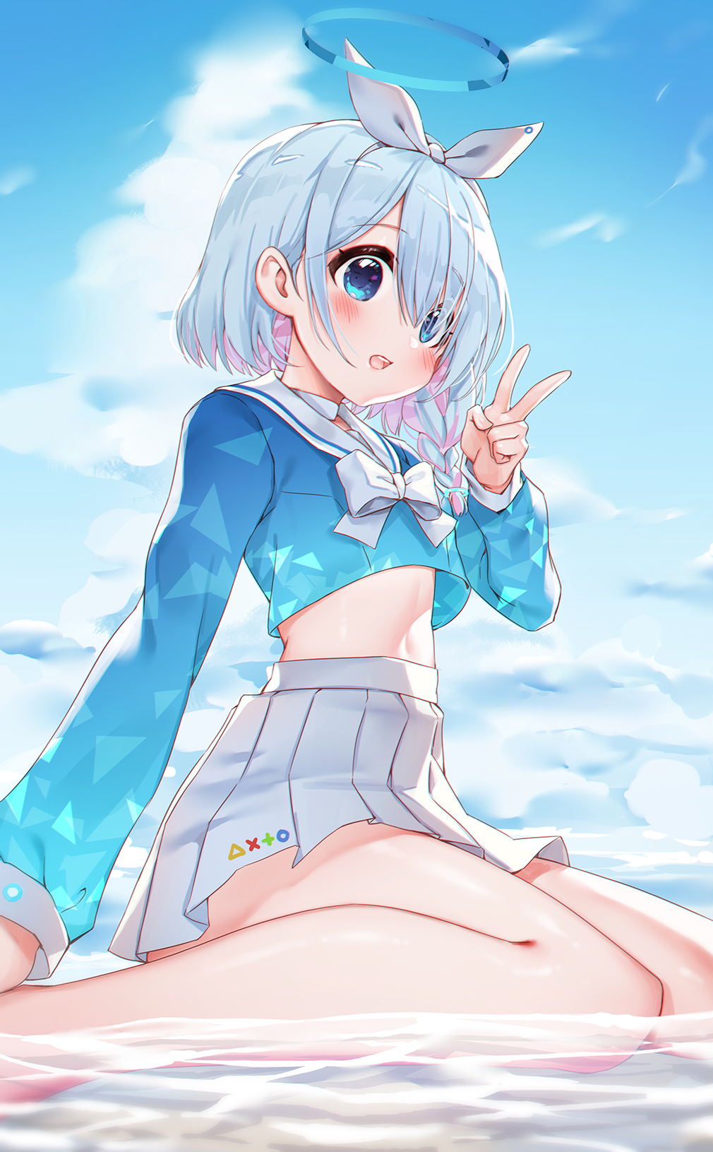 ブルーアーカイブのロリかわへそチラ満点サポートAIアロナちゃんの二次エロ画像-57