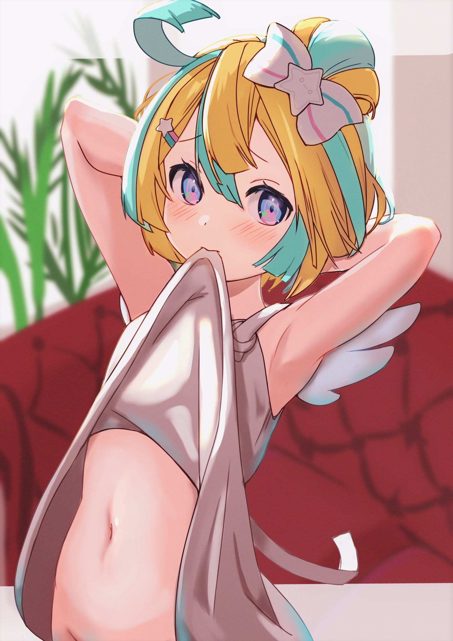 Re:AcT所属の金髪メッシュロリちっぱいVtuber天川はのちゃんの二次エロ画像-12