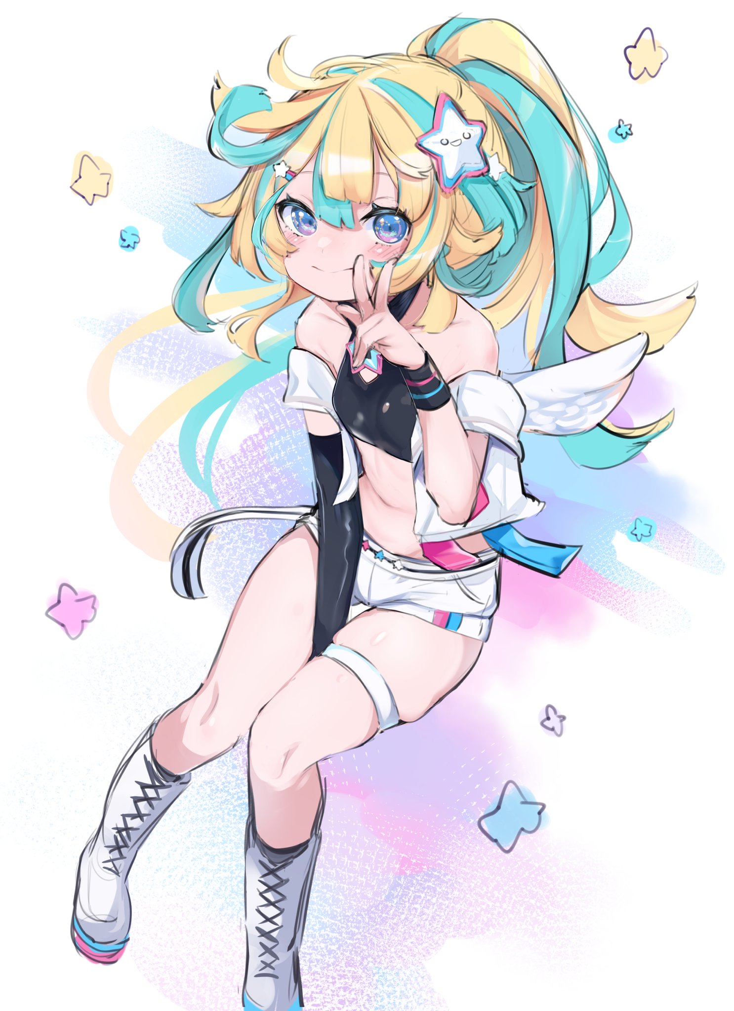 Re:AcT所属の金髪メッシュロリちっぱいVtuber天川はのちゃんの二次エロ画像-13