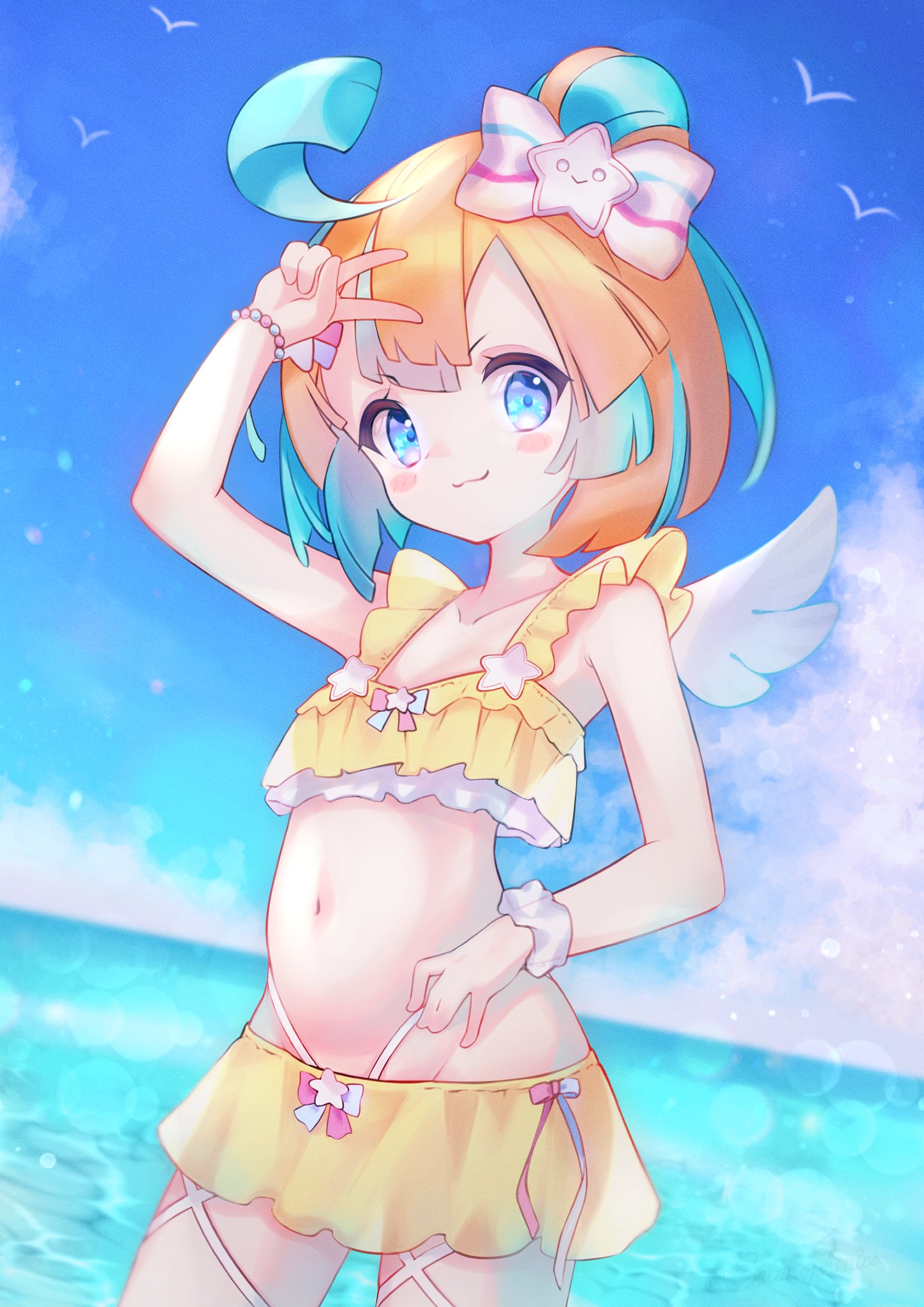 Re:AcT所属の金髪メッシュロリちっぱいVtuber天川はのちゃんの二次エロ画像-15