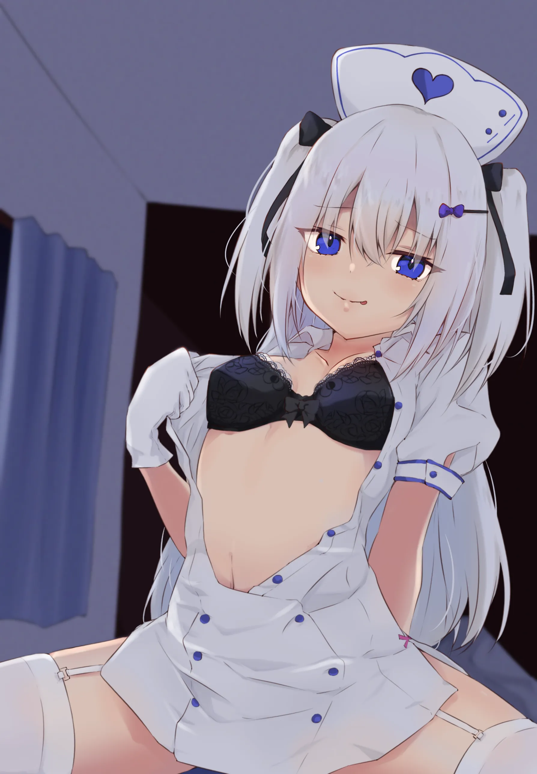 ヴァーチャルメイド喫茶ますかれーど所属の銀髪ロリVtuber天使なのちゃんの二次エロ画像-44