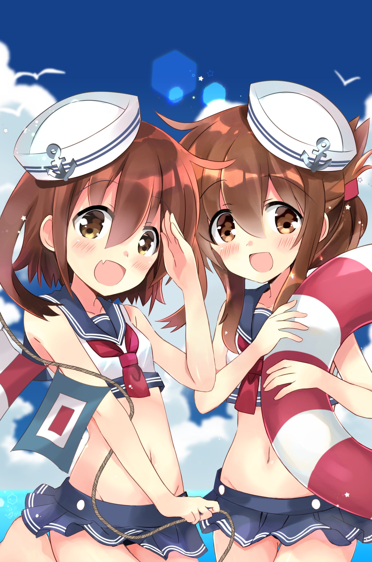 艦隊これくしょんの駆逐艦雷ちゃんと電ちゃん姉妹のロリハーレム姉妹丼してる羨ましい二次エロ画像-49