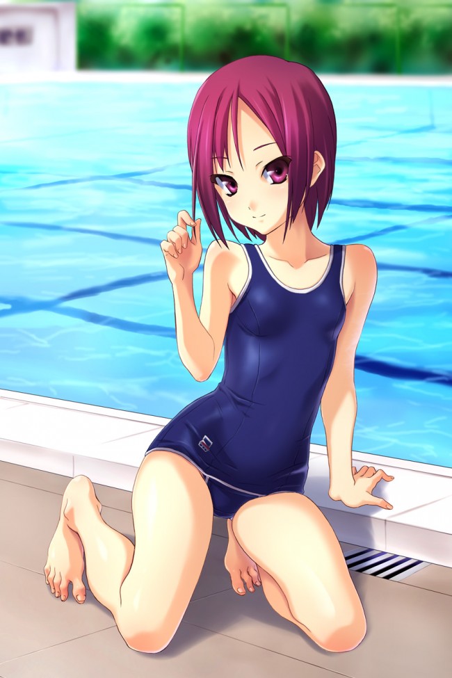 ロリ　貧乳　スク水　紺スク　スクール水着　エロ画像