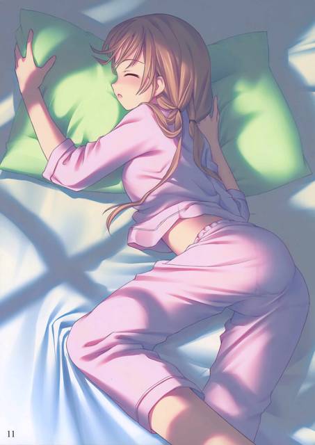 二次ロリ少女のパジャマ姿や寝間着がはだけてるエロ画像-4