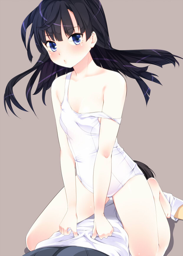 二次ロリ少女をプールや水辺以外でスク水姿にして別の目的でスクール水着を味わっちゃう二次エロ画像-8